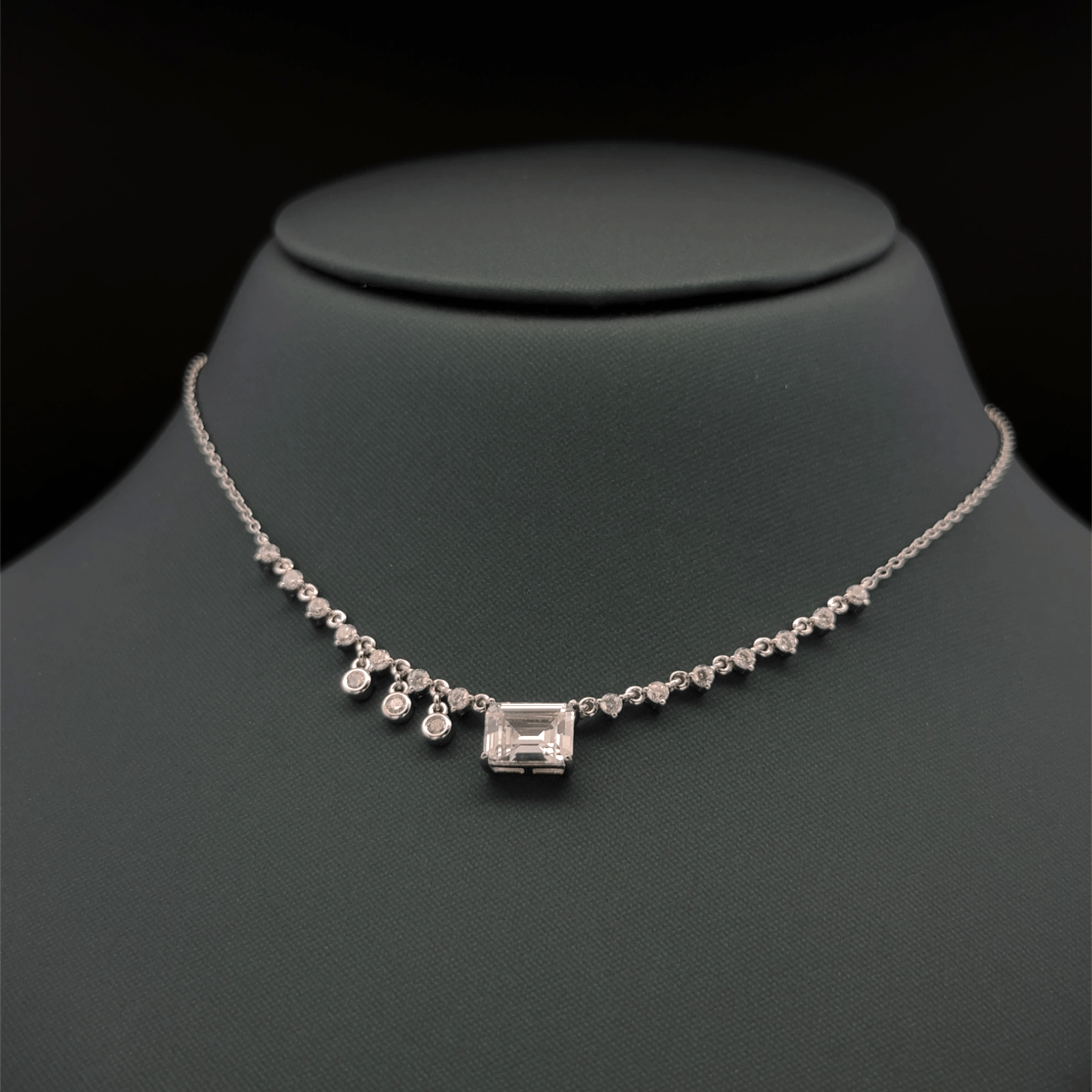 Rectangular clear stone
