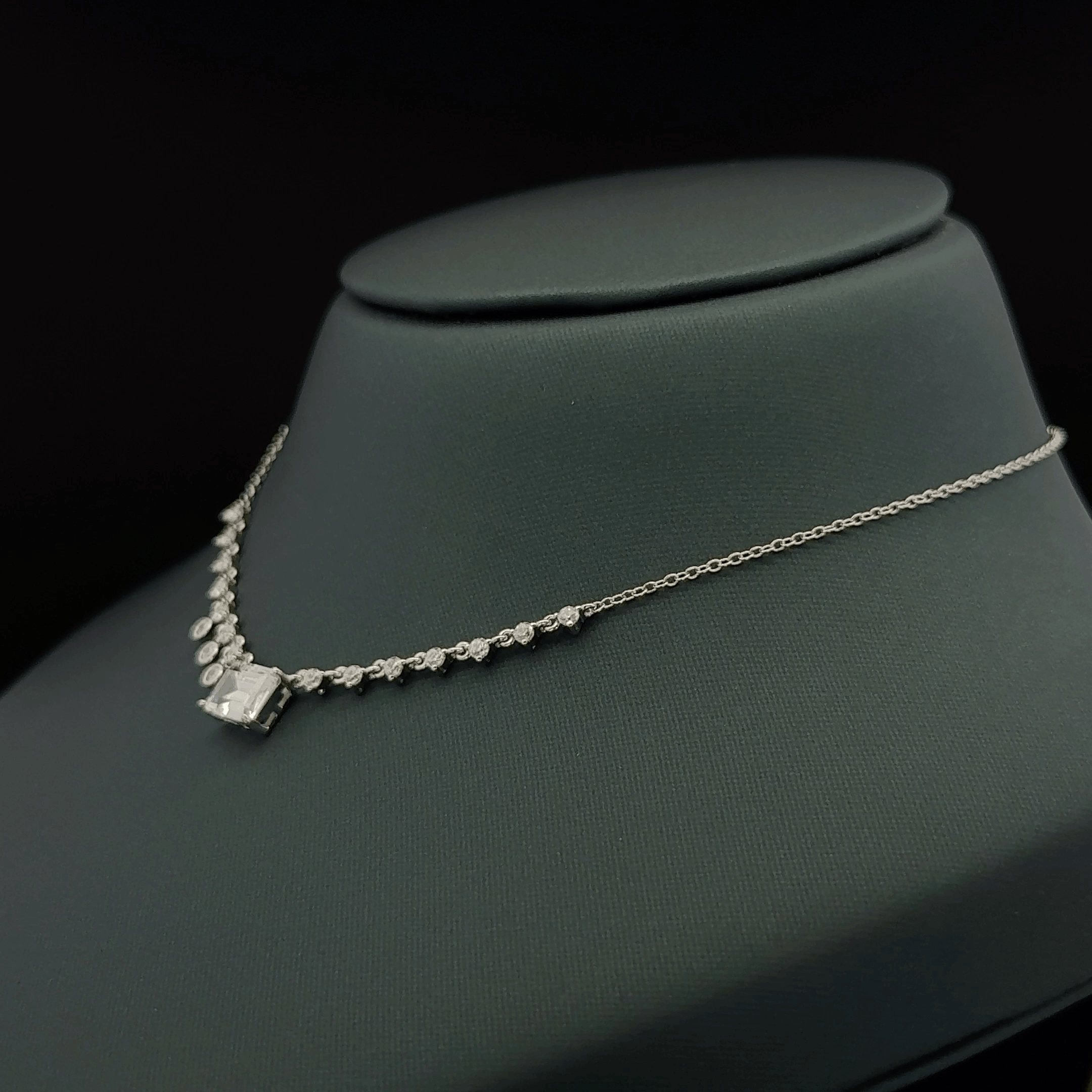 Rectangular clear stone