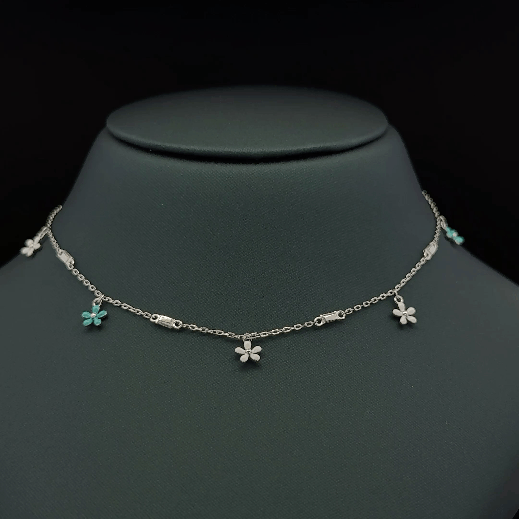 Small flower charm chain
