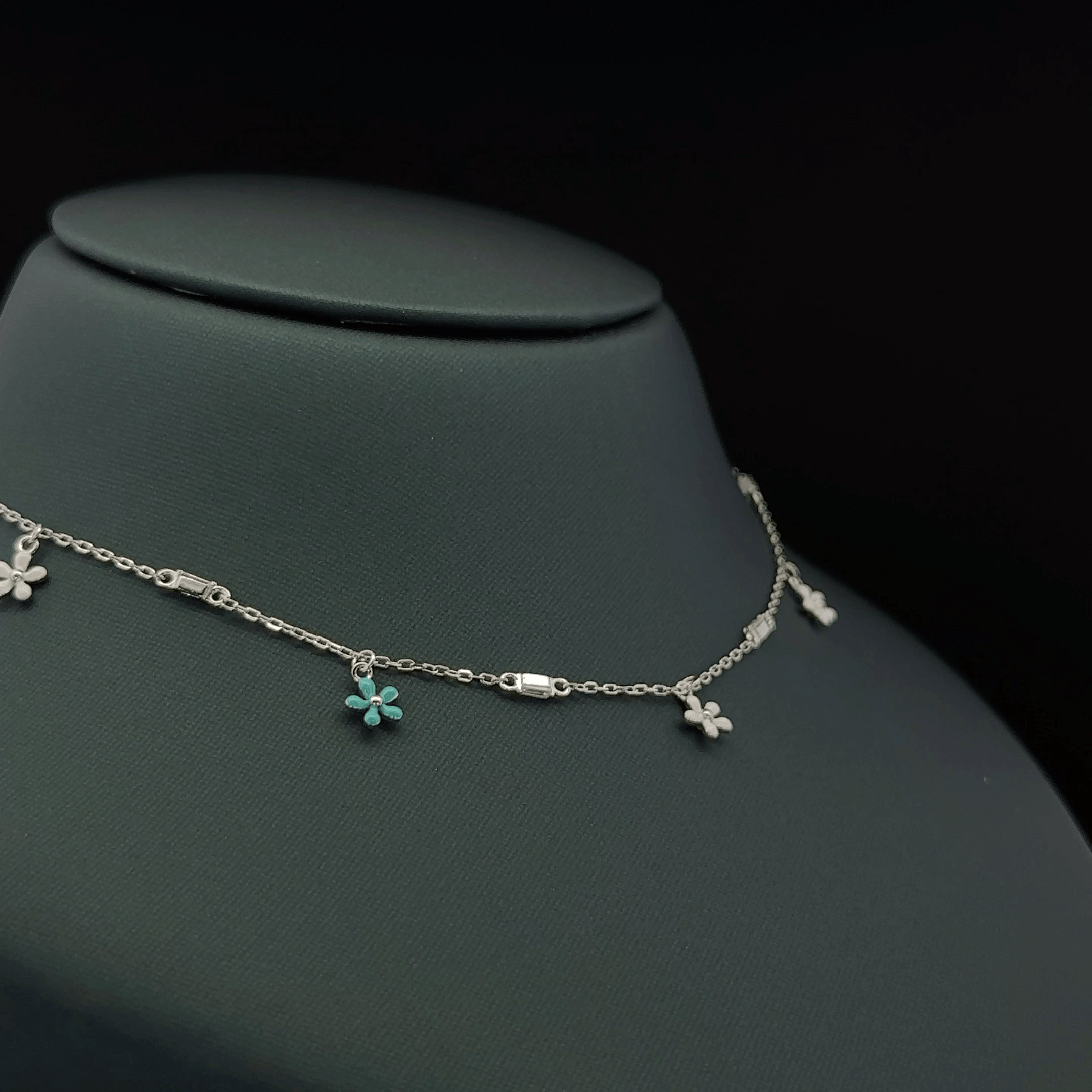 Small flower charm chain