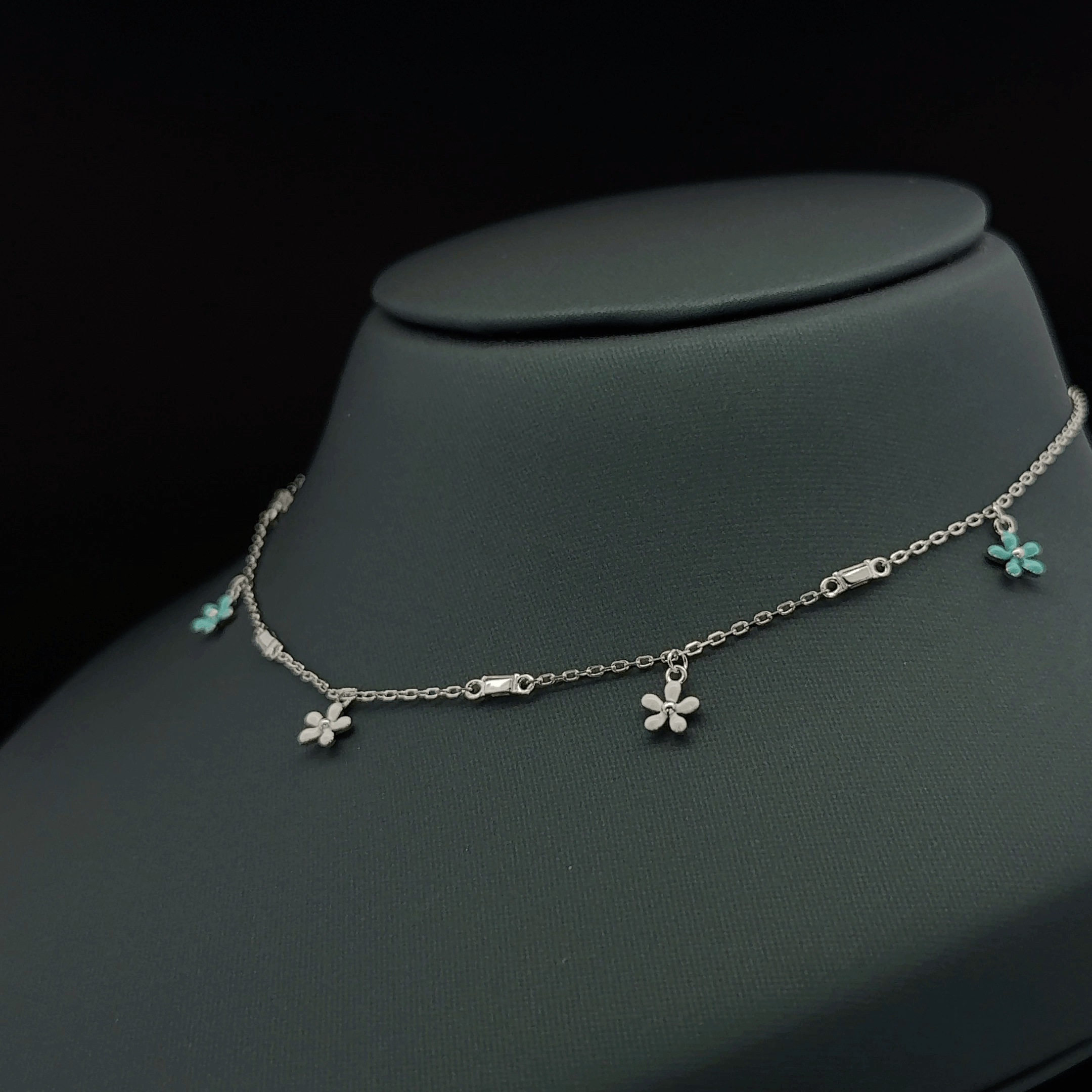 Small flower charm chain