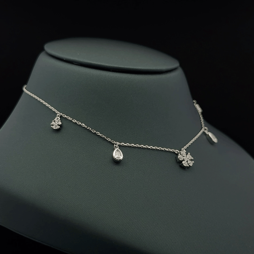 Flower and Tear drop chain