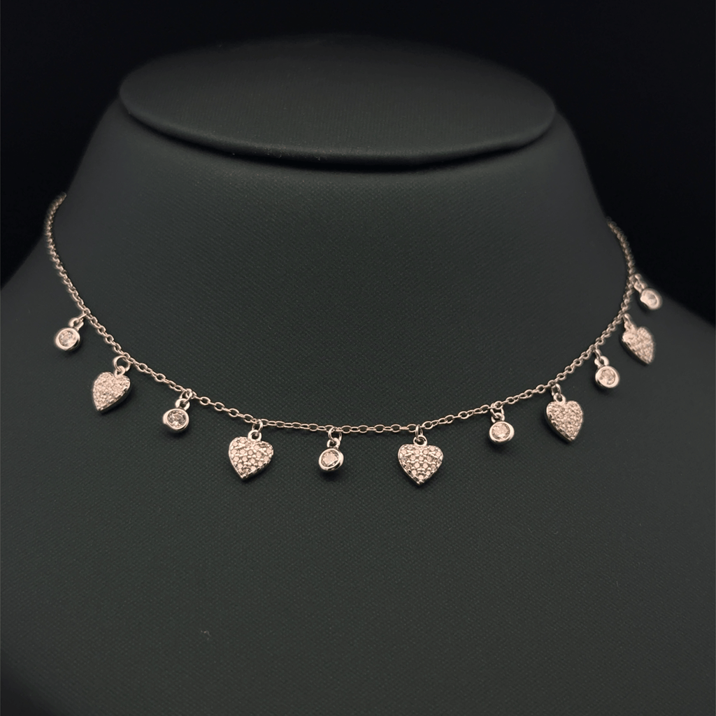 Multiple Dangling small heart