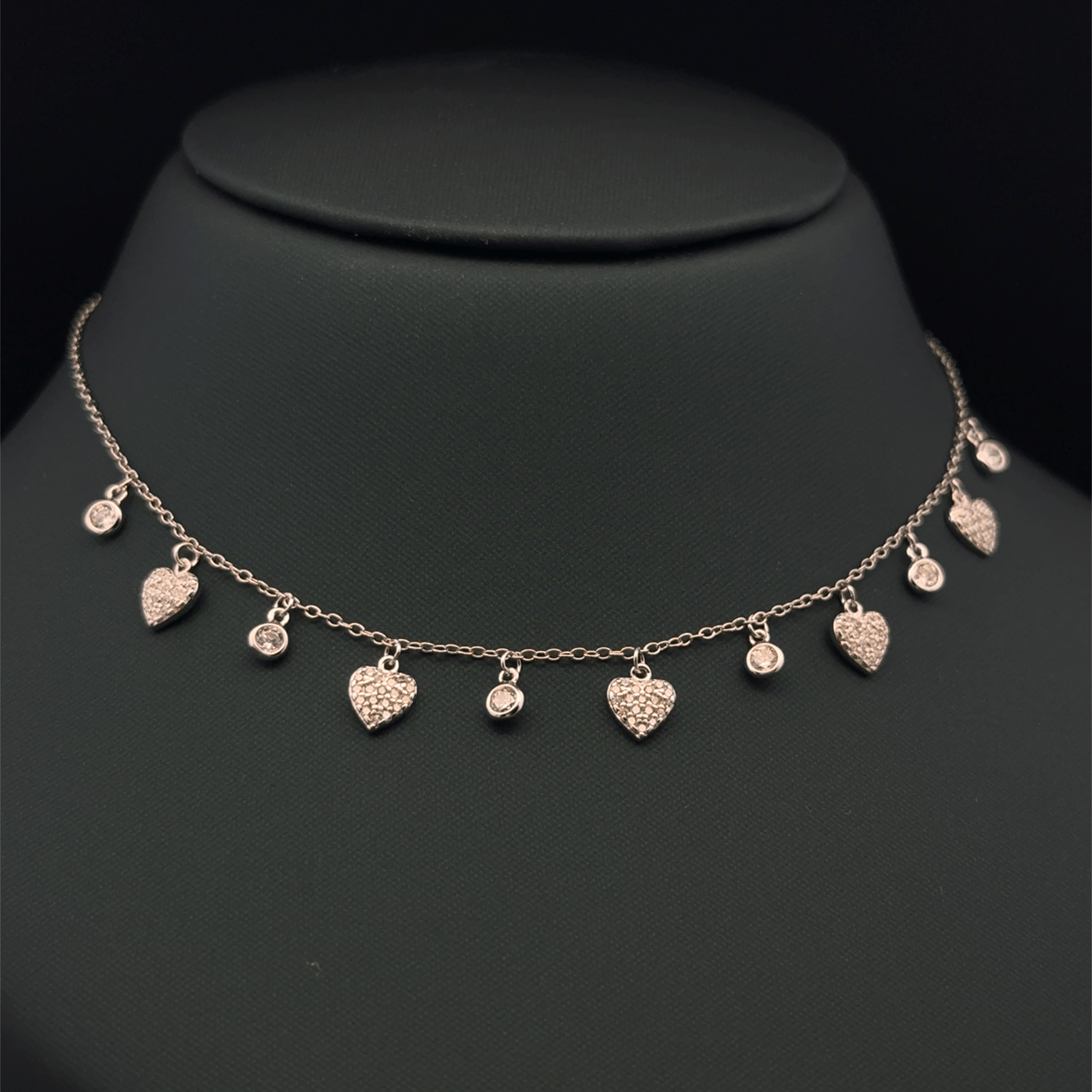 Multiple Dangling small heart