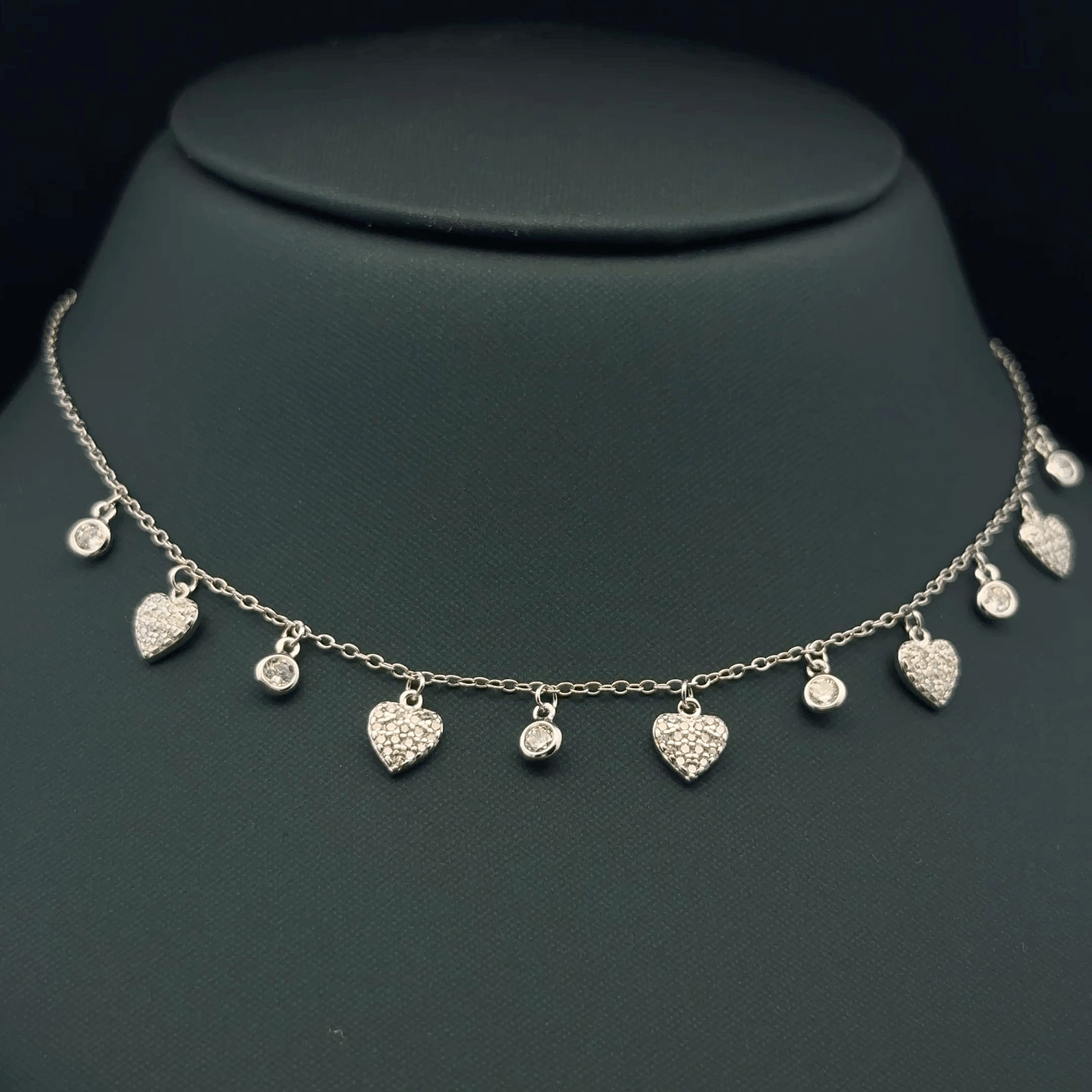 Multiple Dangling small heart