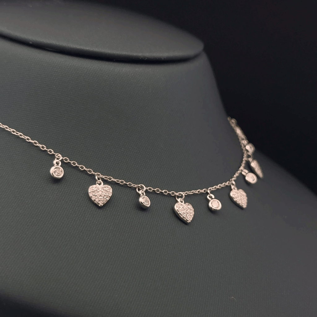 Multiple Dangling small heart