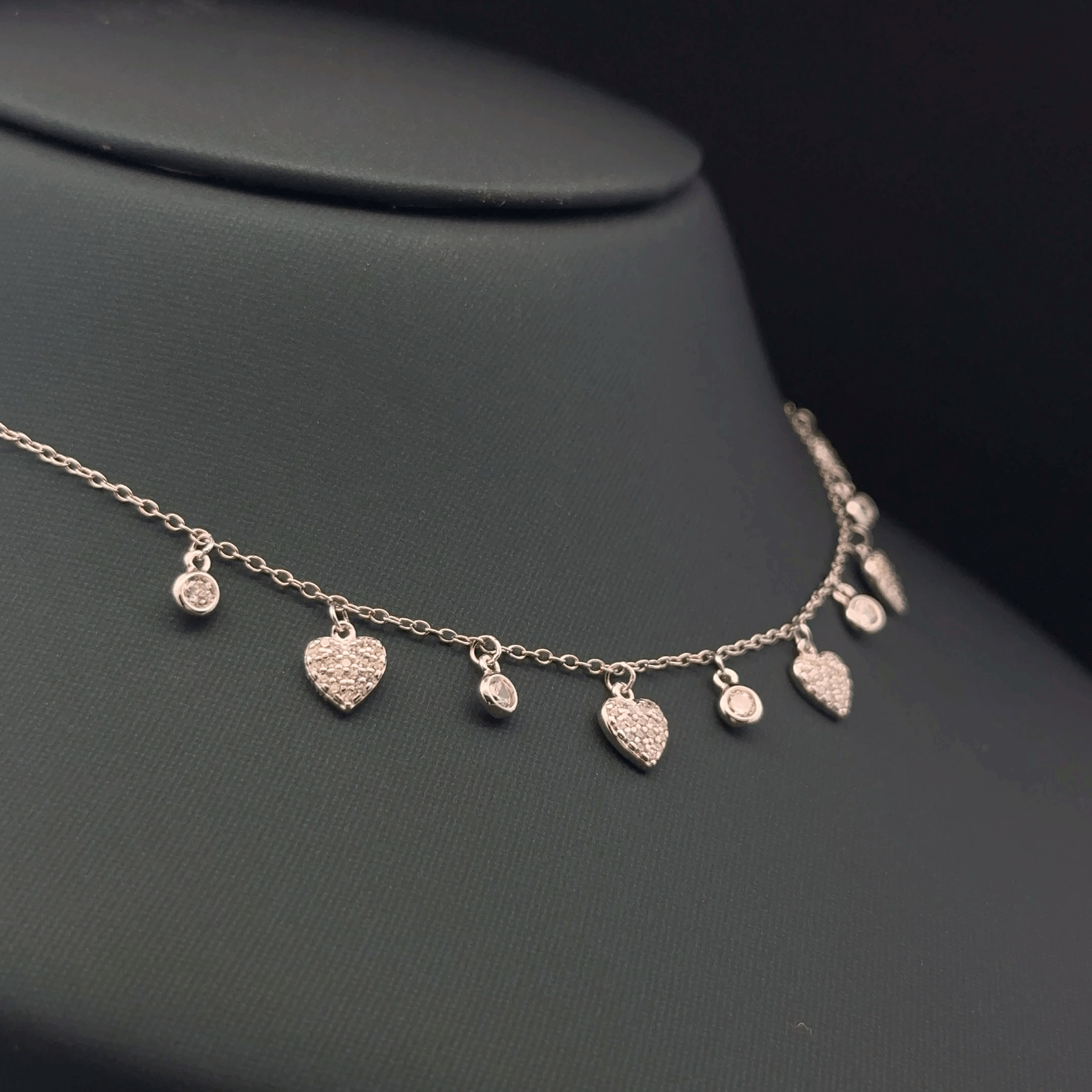 Multiple Dangling small heart