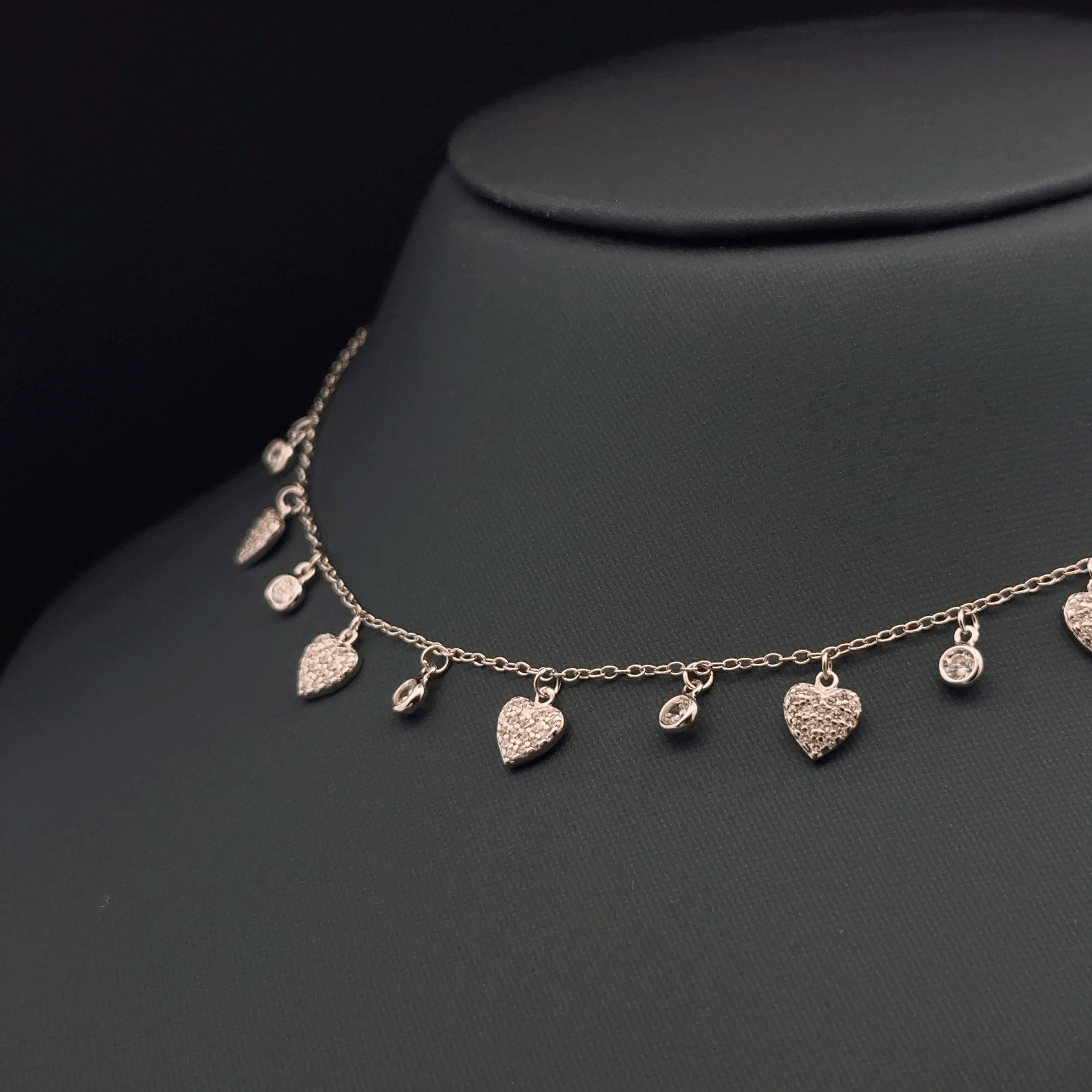 Multiple Dangling small heart