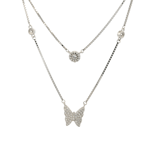 Double Layer Butterfly Chain