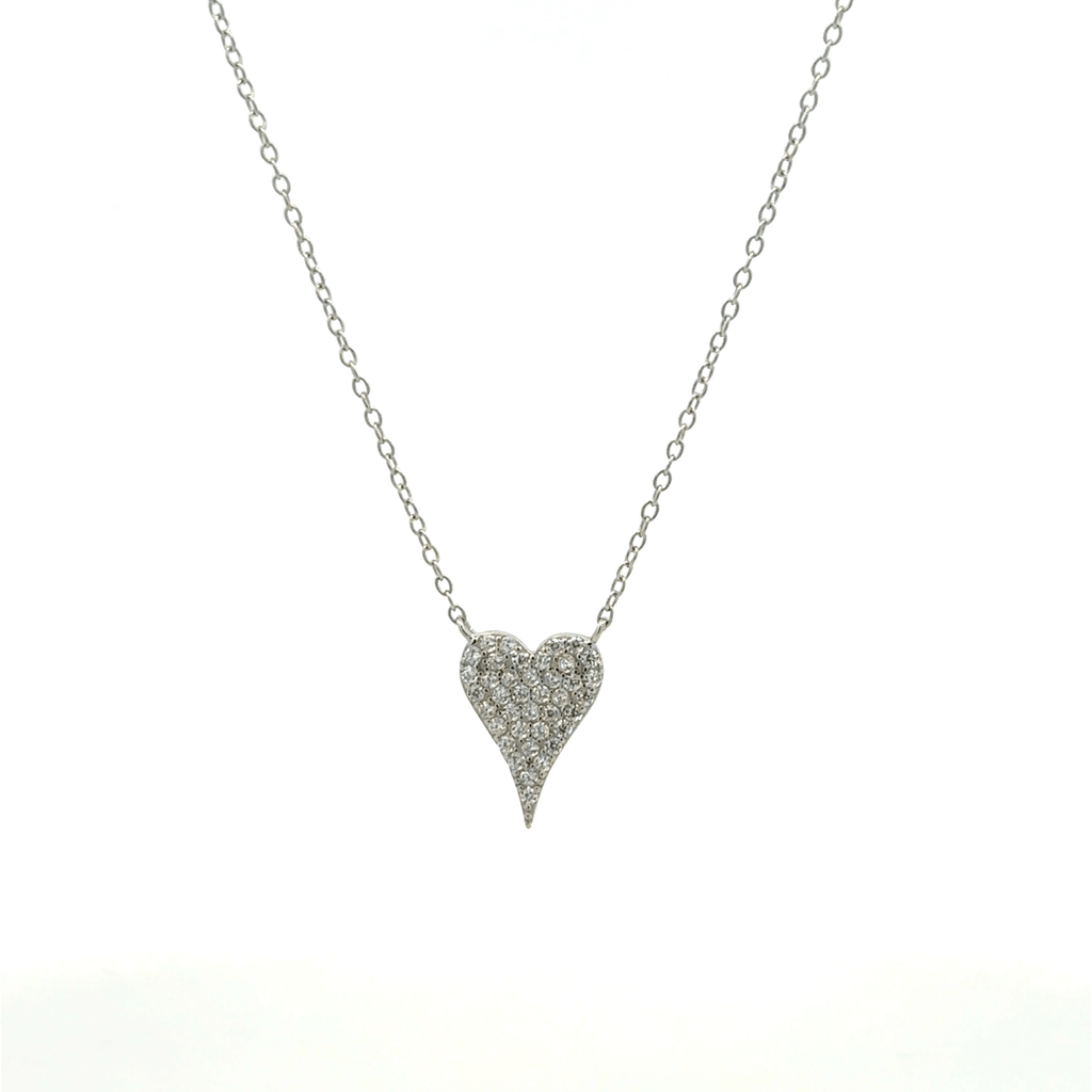 Rhodium Heart Chain