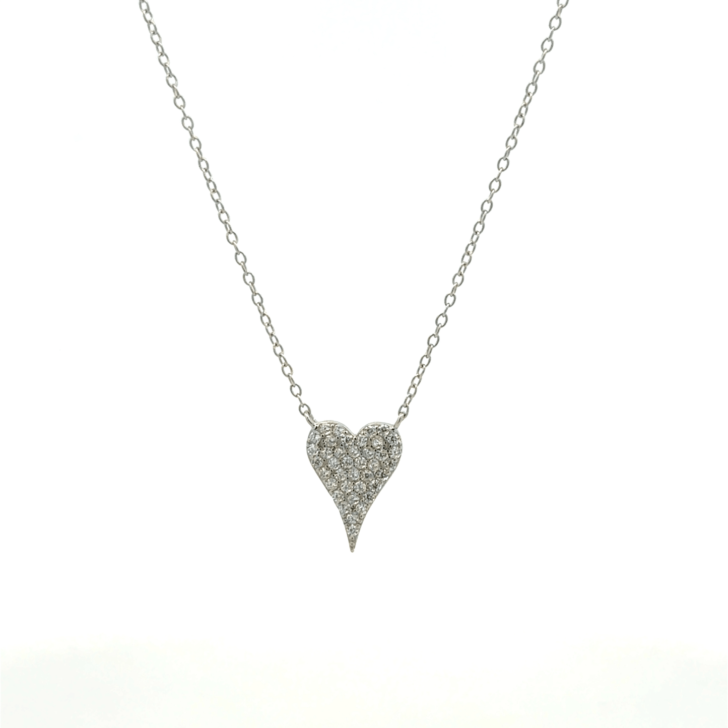 Rhodium Heart Chain
