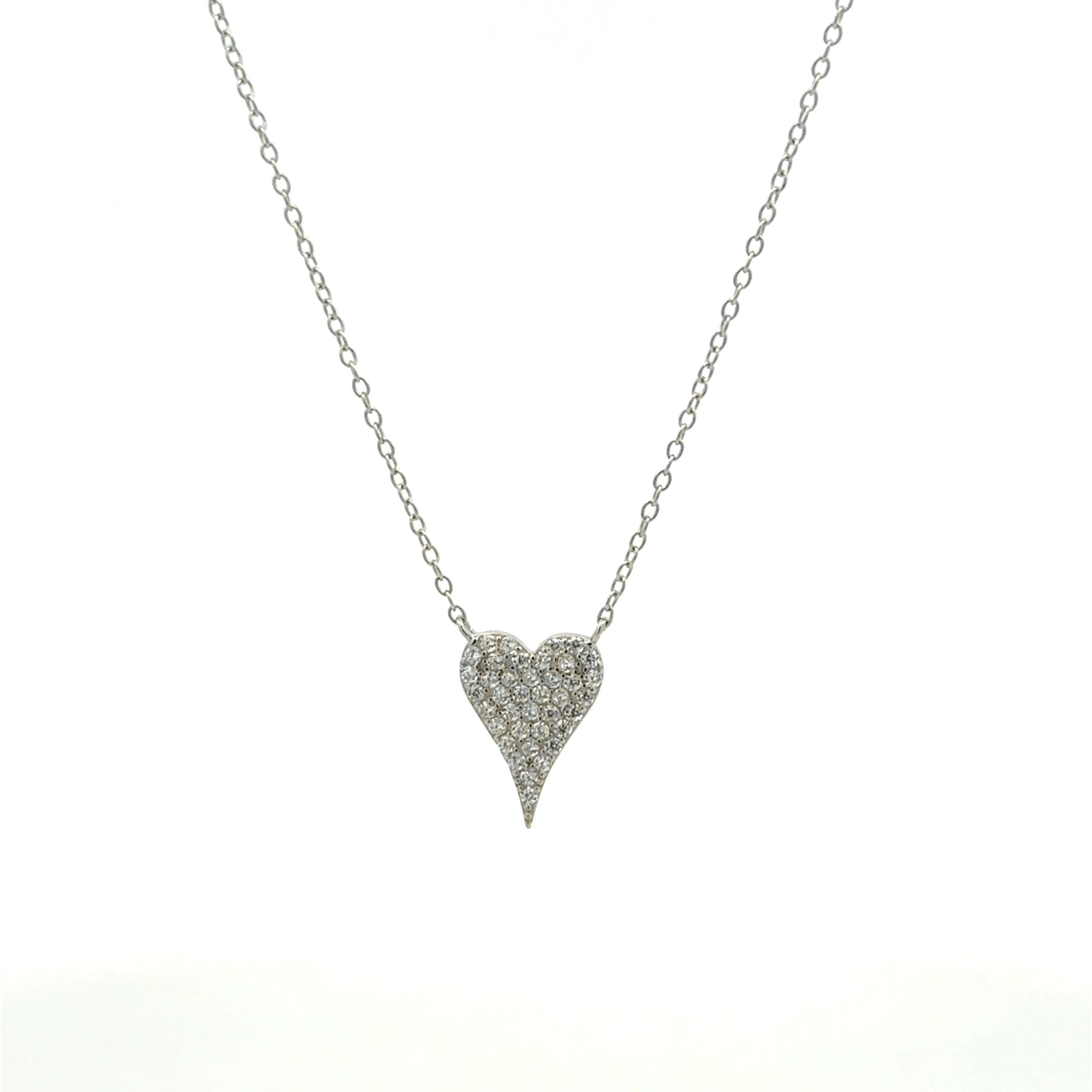 Rhodium Heart Chain