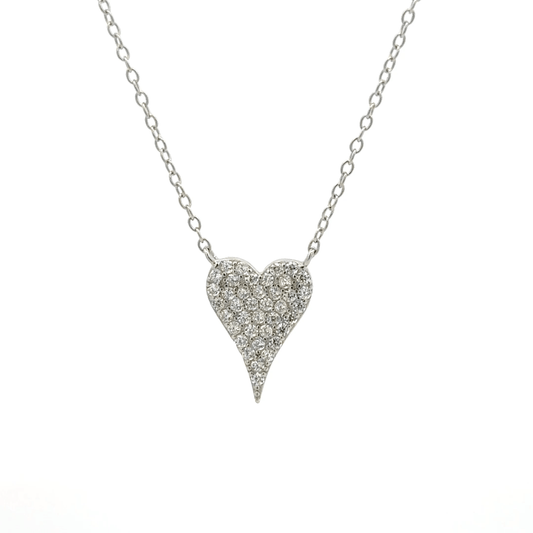 Rhodium Heart Chain