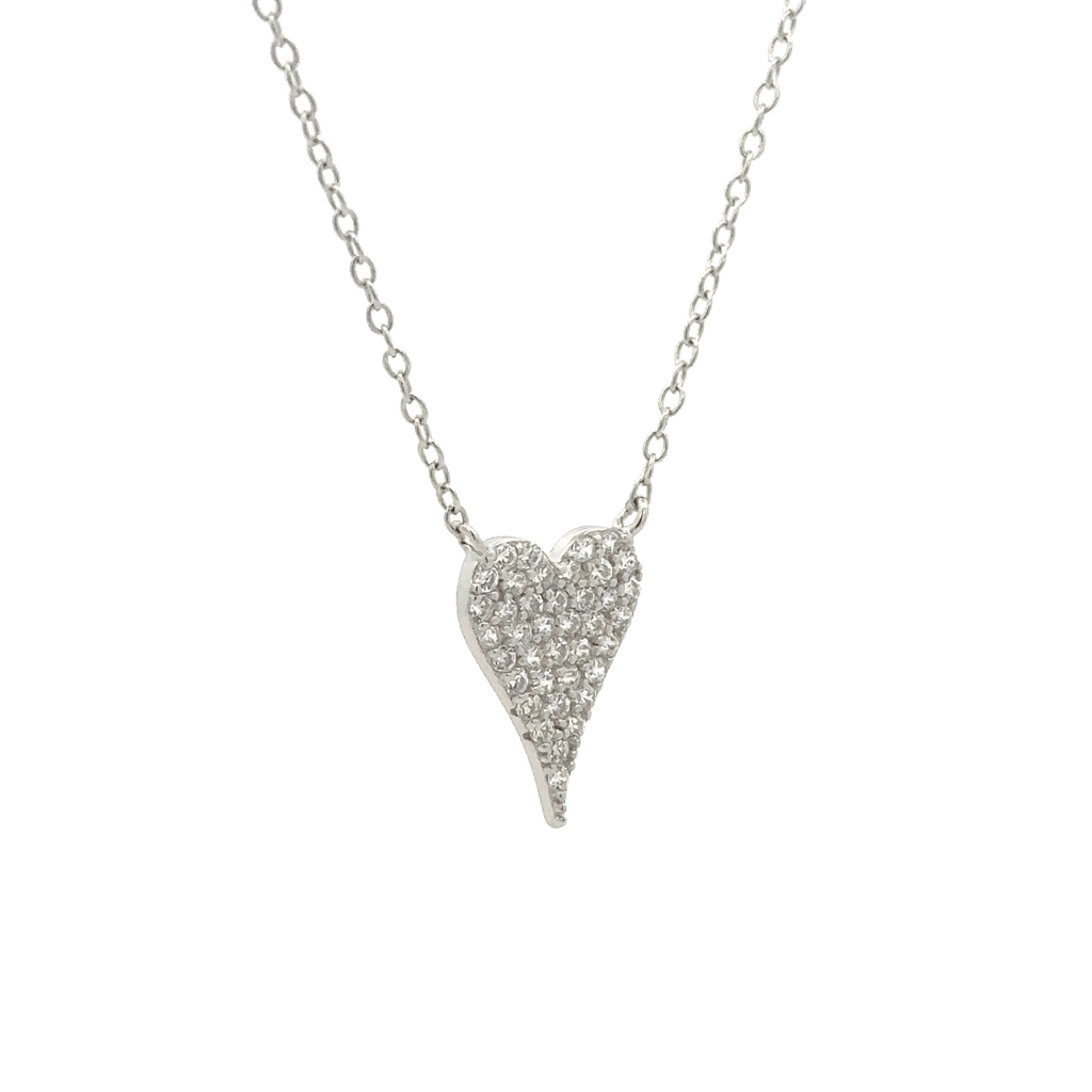 Rhodium Heart Chain