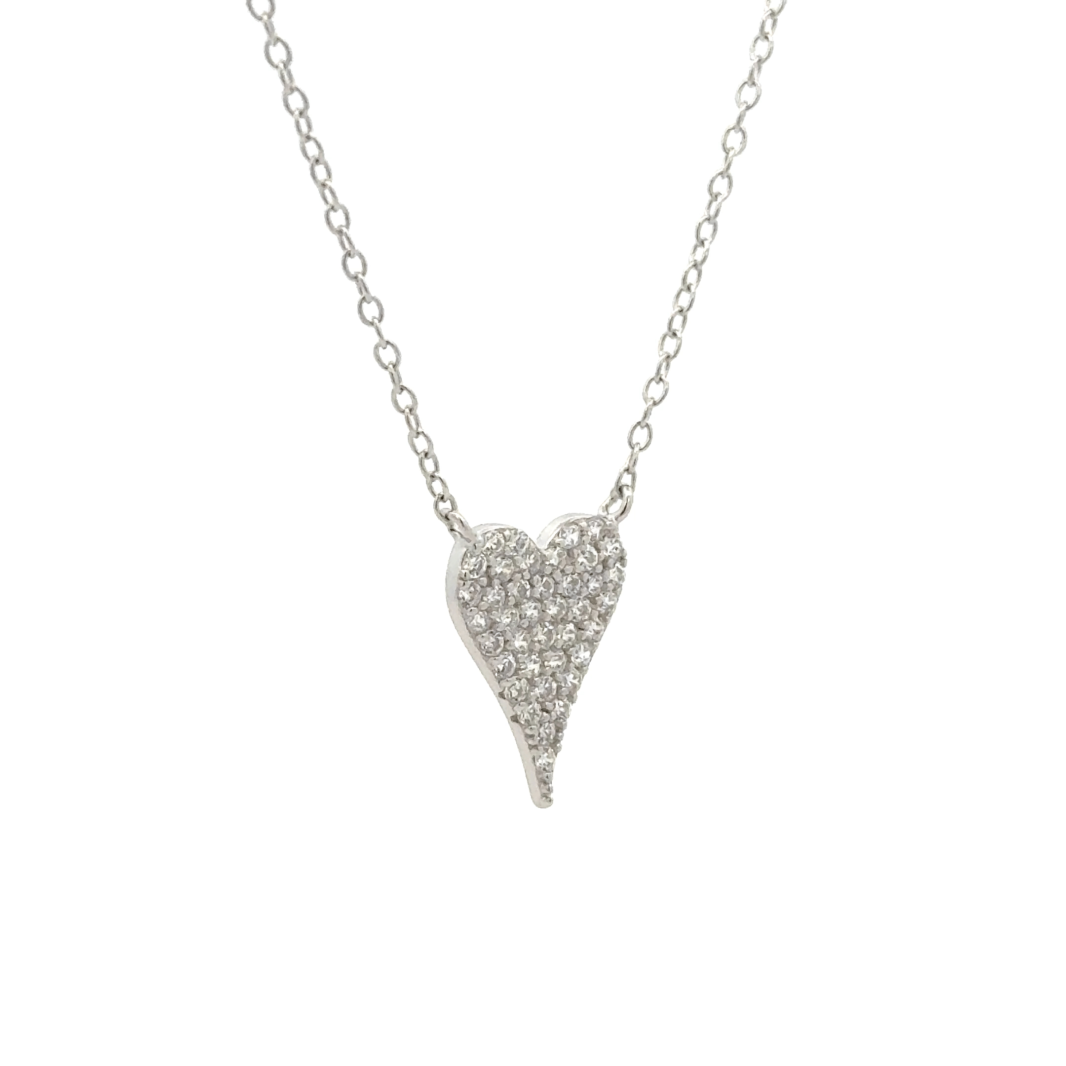 Rhodium Heart Chain