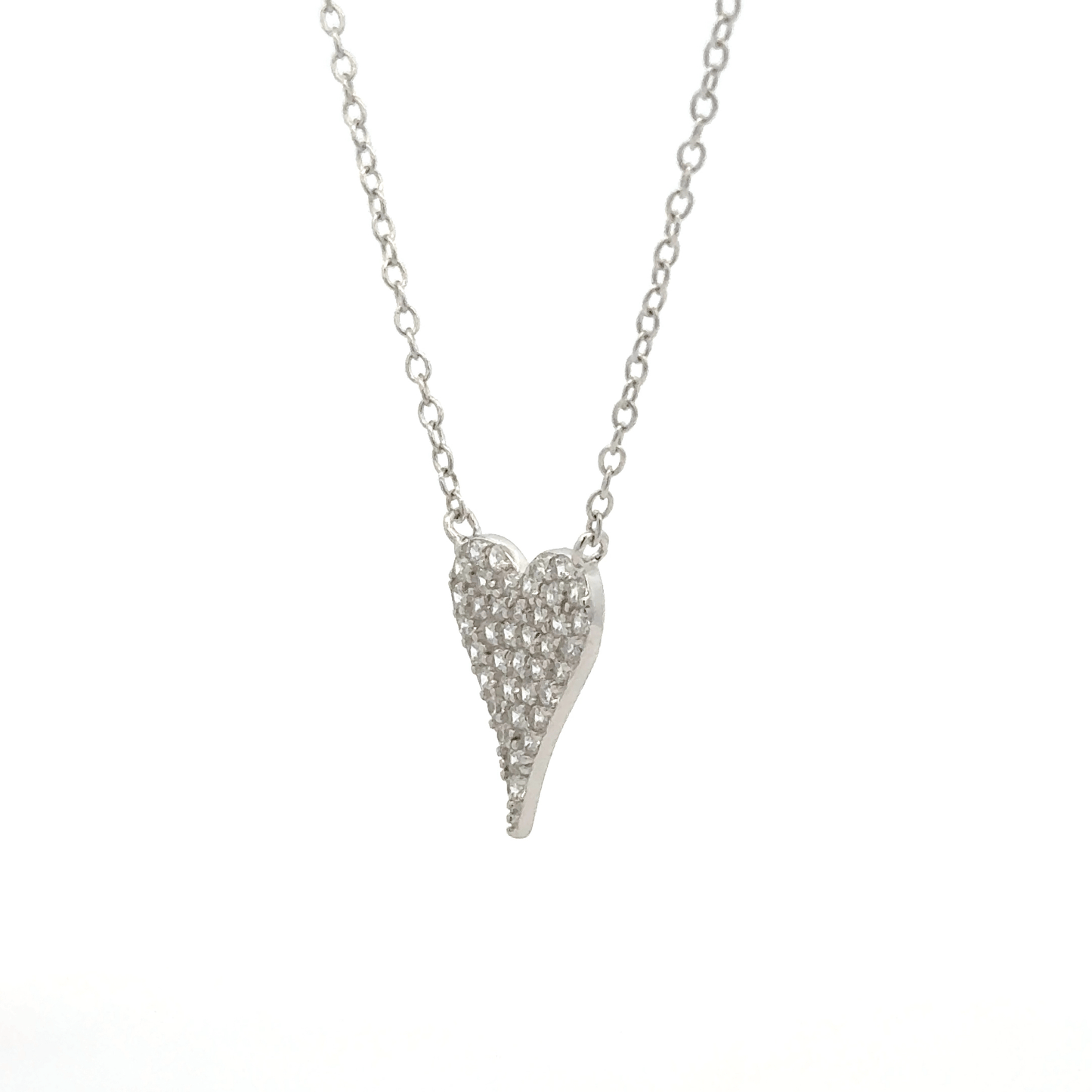 Rhodium Heart Chain