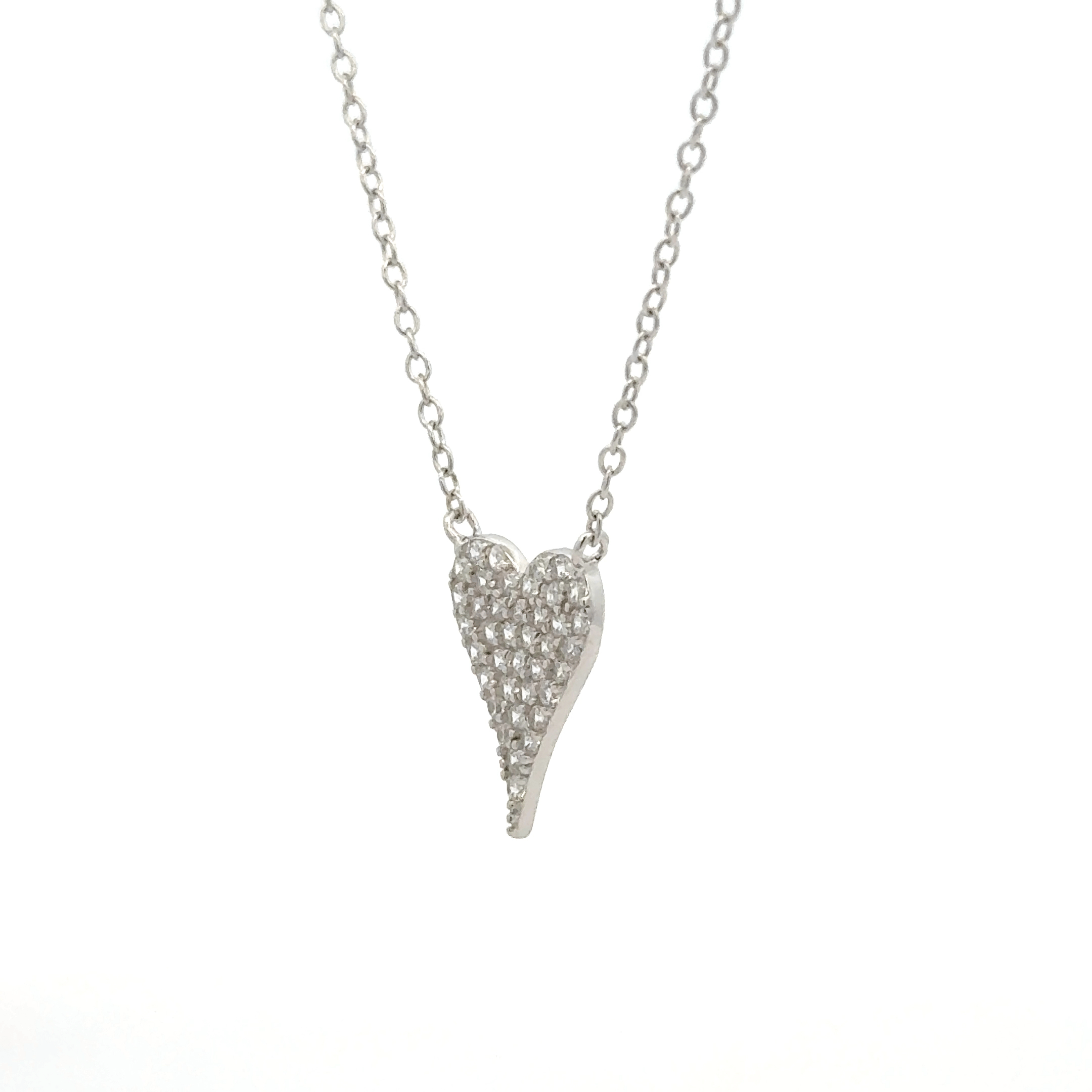 Rhodium Heart Chain