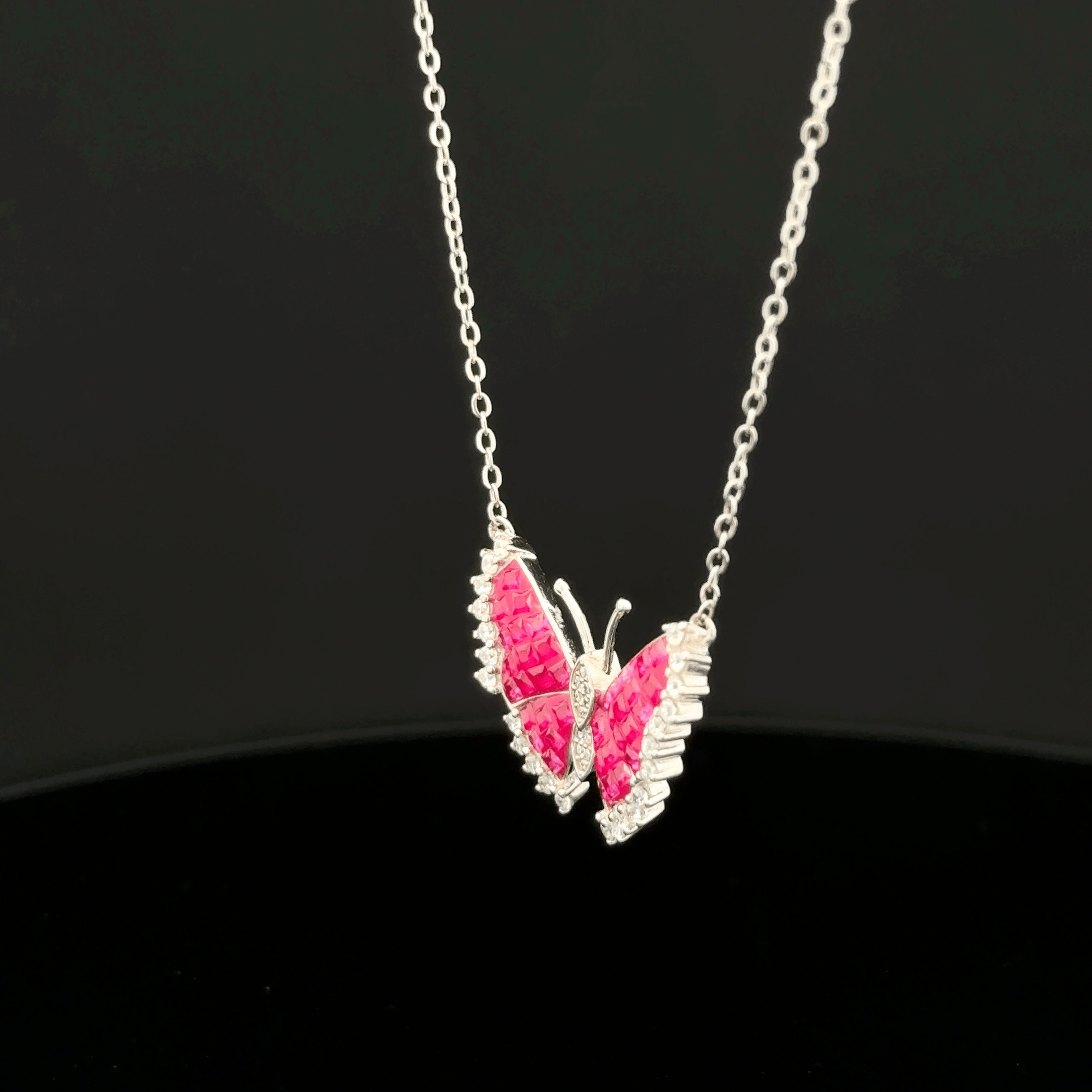 The Crimson Monarch Butterfly Pendant