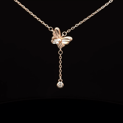 Butterfly Rosegold Chain With Pendant