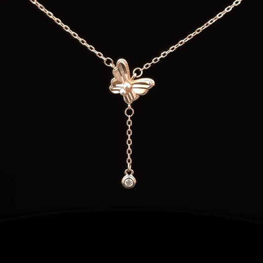 Butterfly Rosegold Chain With Pendant