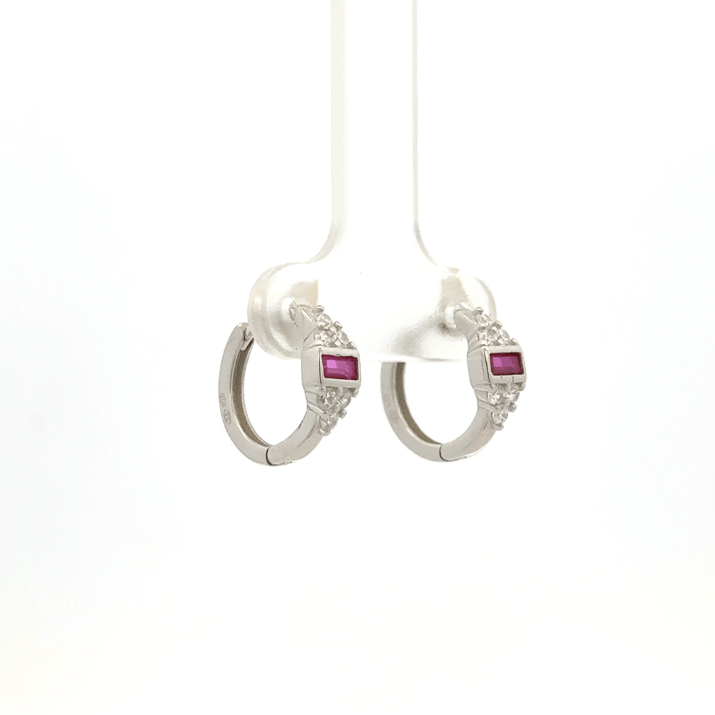 Red Stone Bali Earring