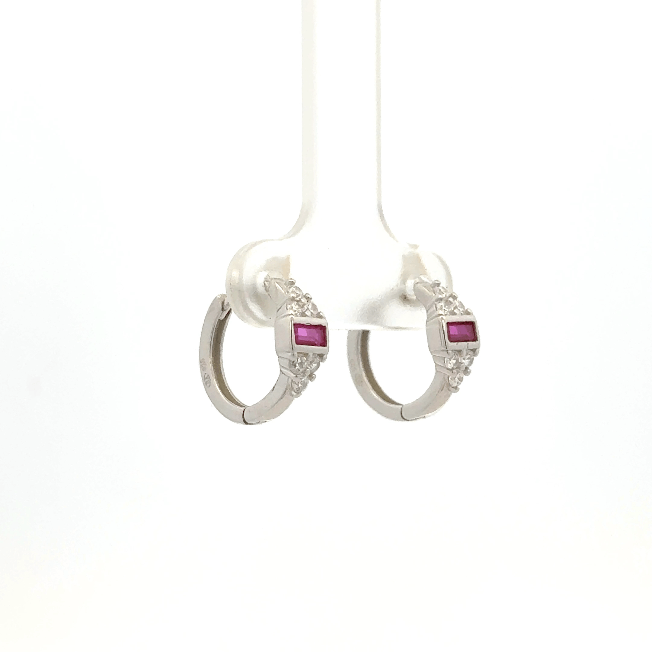 Red Stone Bali Earring