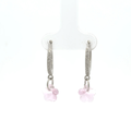 Flower White Drops Baali Earring