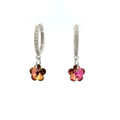 Flower Black Drops Baali Earring