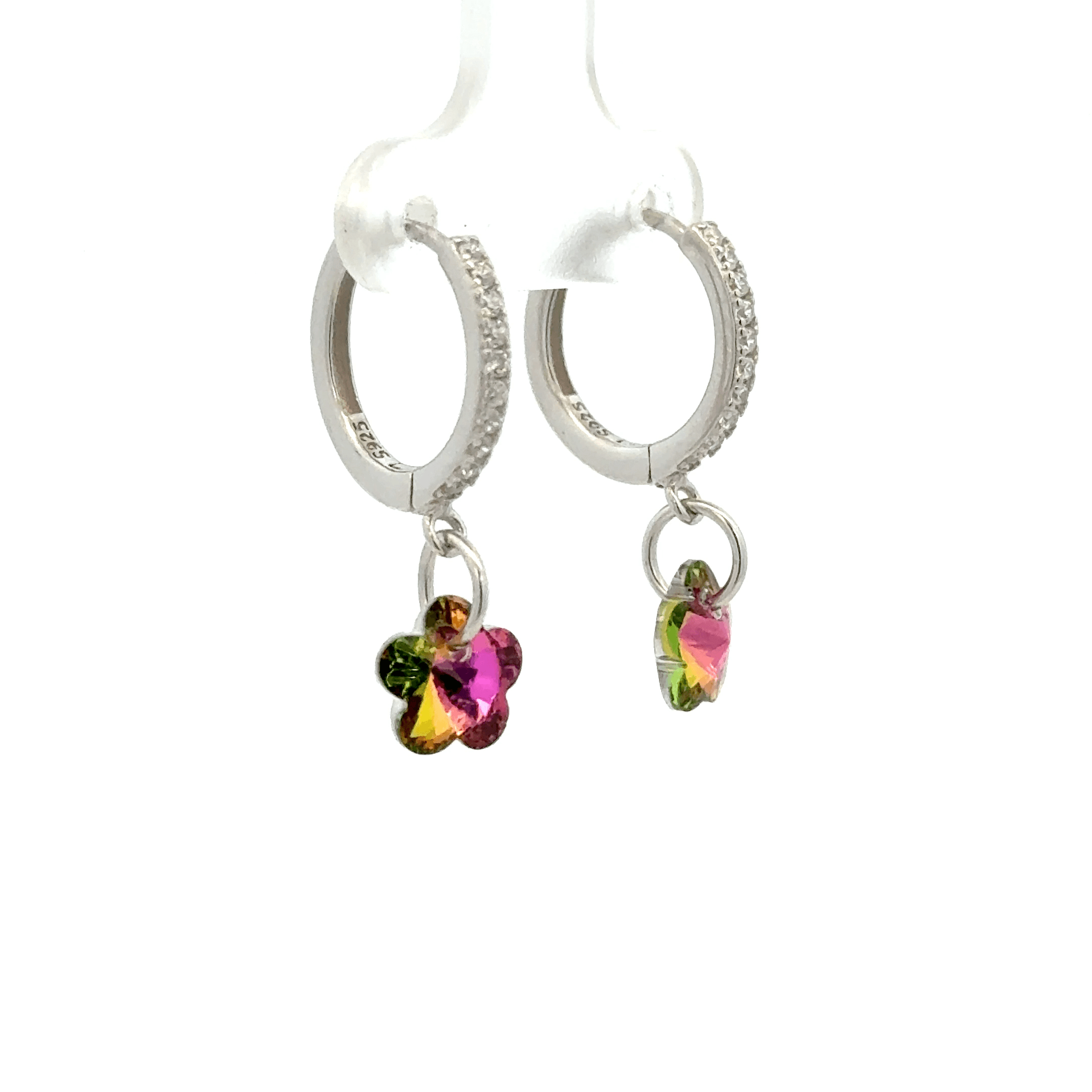 Flower Black Drops Baali Earring