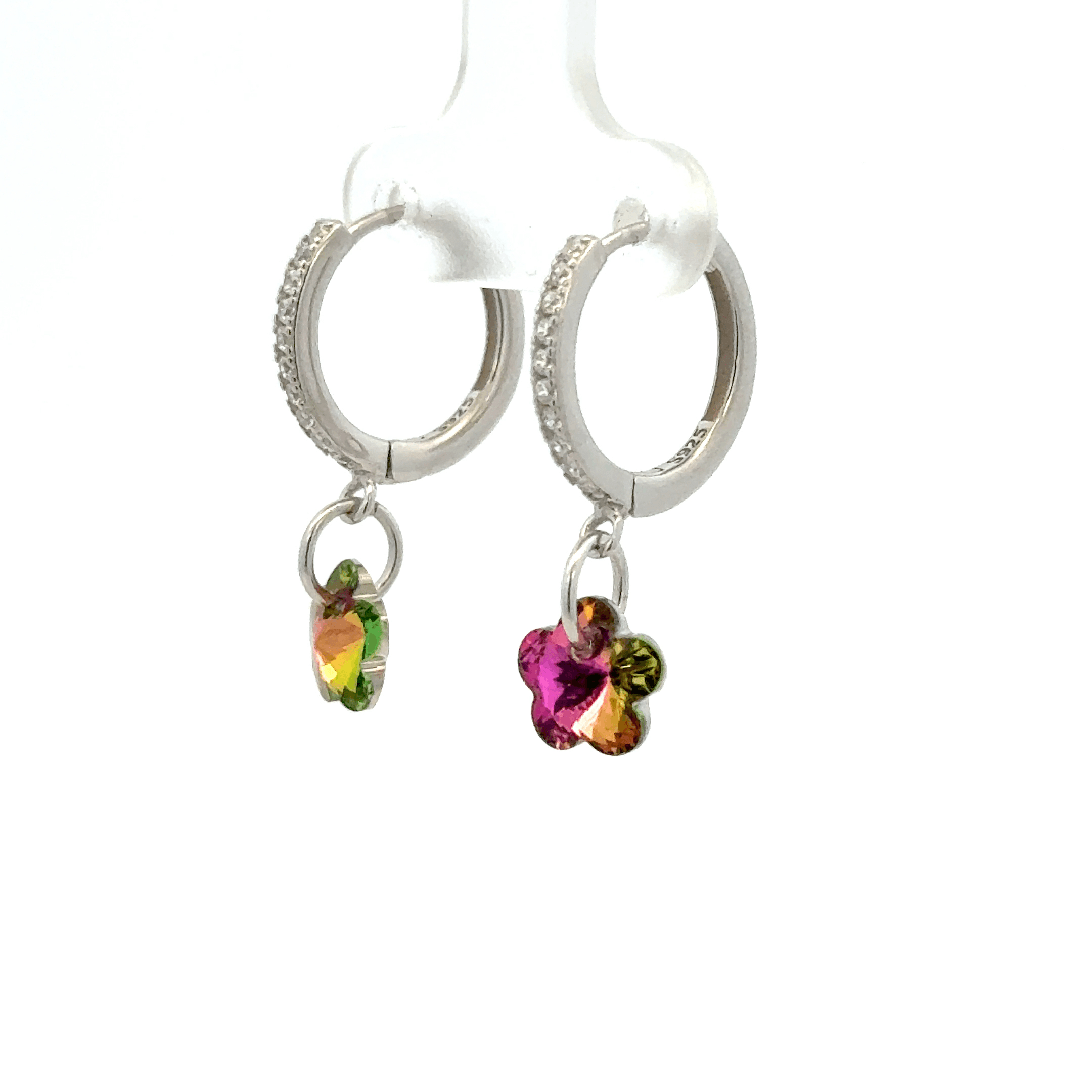 Flower Black Drops Baali Earring