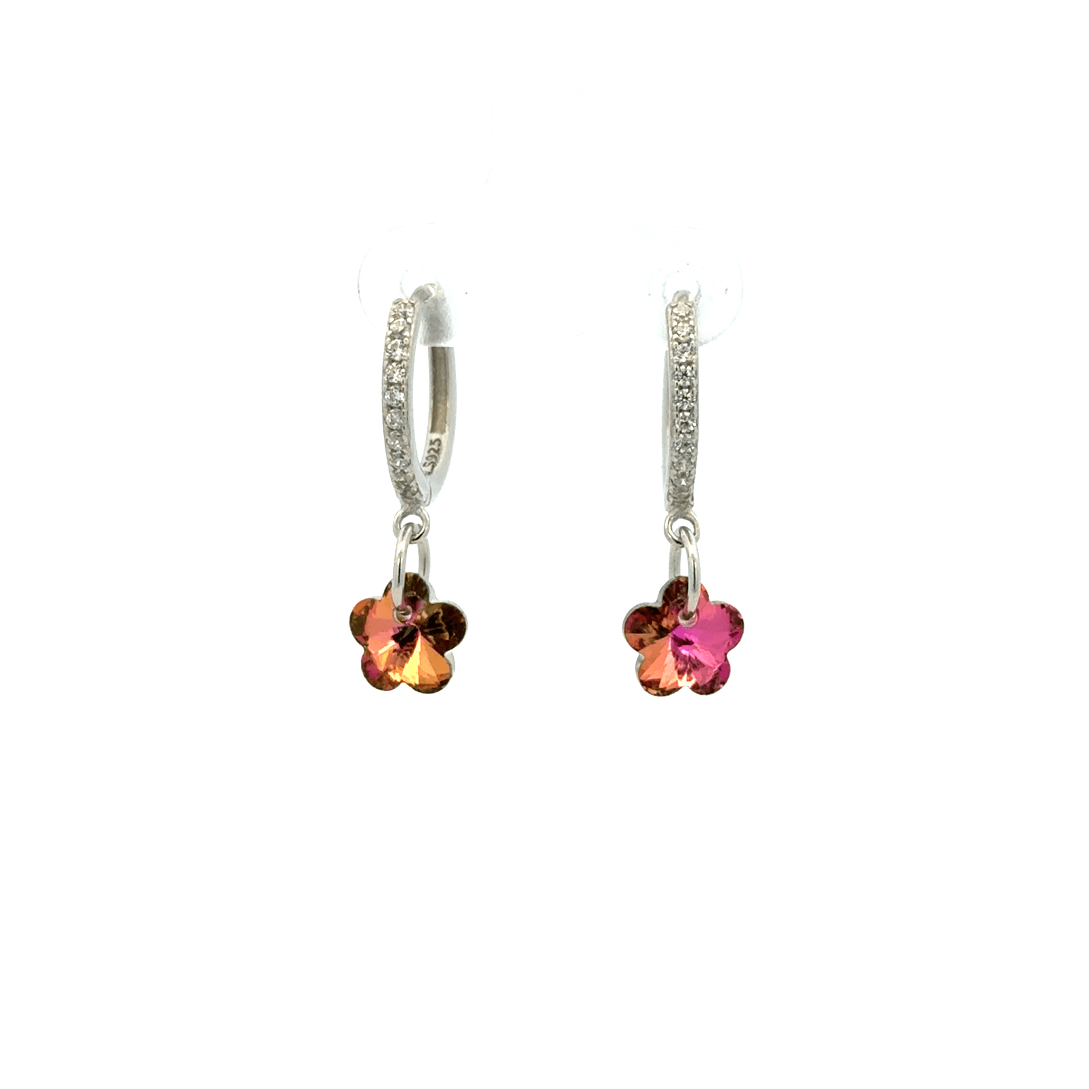 Flower Black Drops Baali Earring