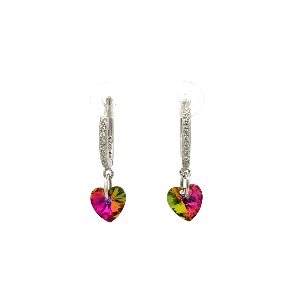 Heart Black Drops Baali Earring