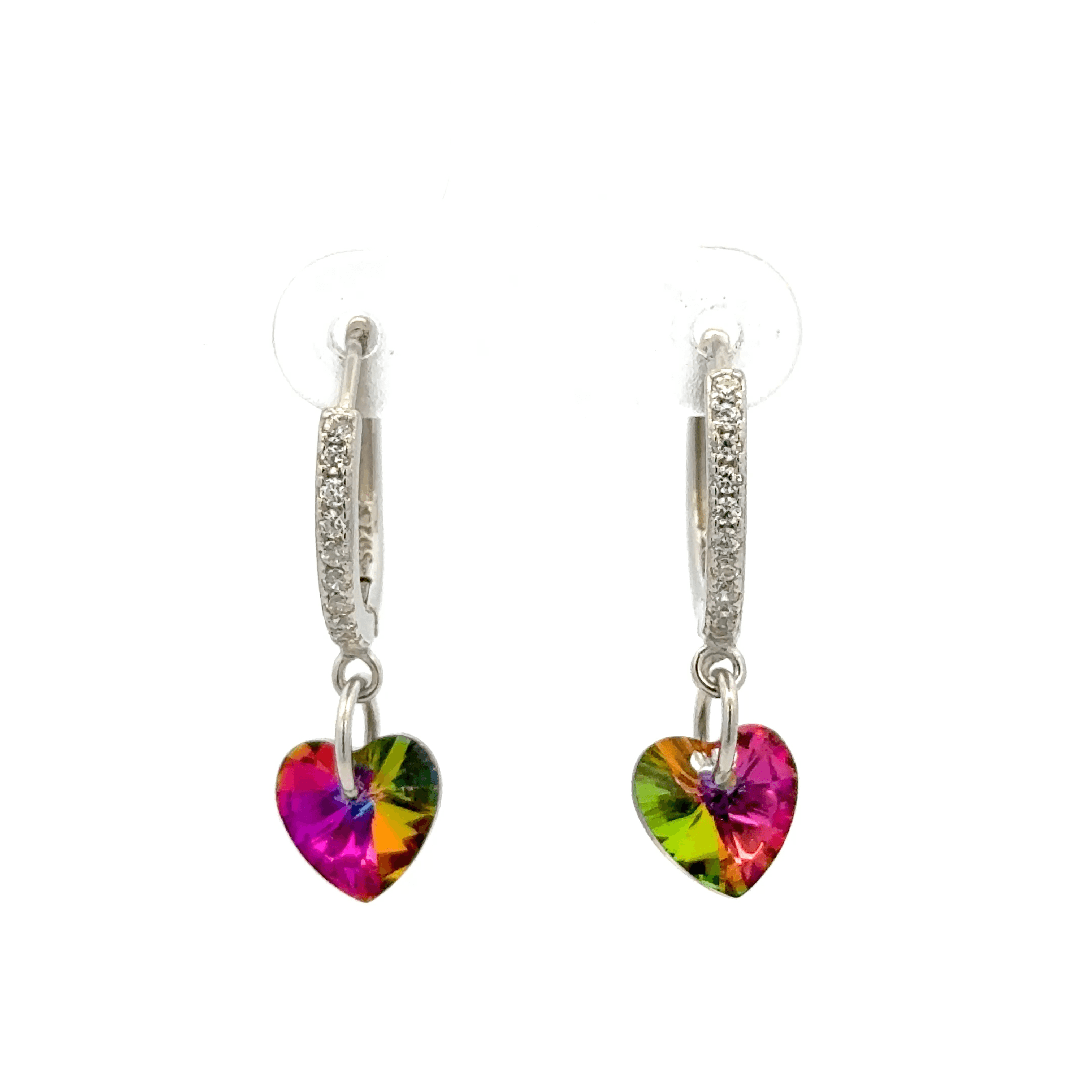 Heart Black Drops Baali Earring