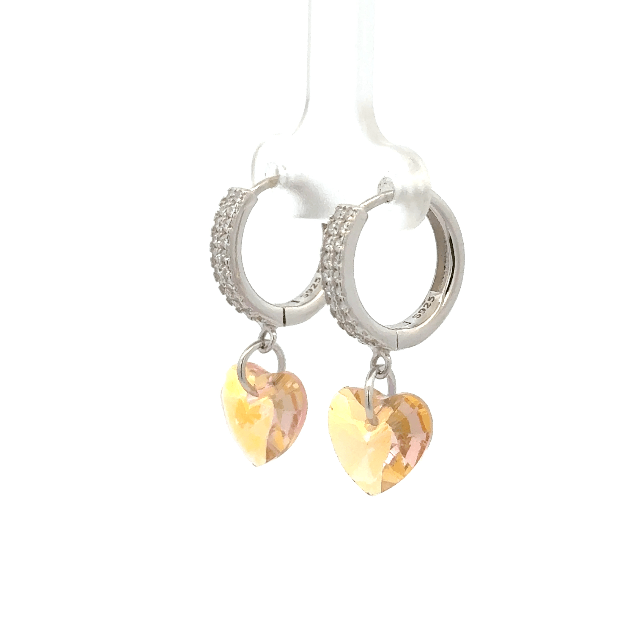 Heart Yellow Drops Baali Earring