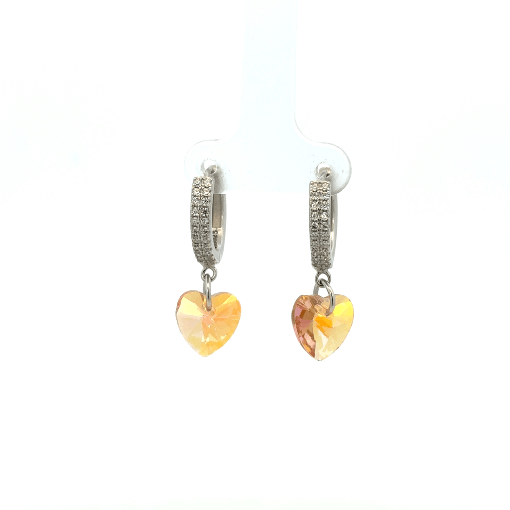 Heart Yellow Drops Baali Earring