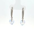 Heart White Drops Baali Earring
