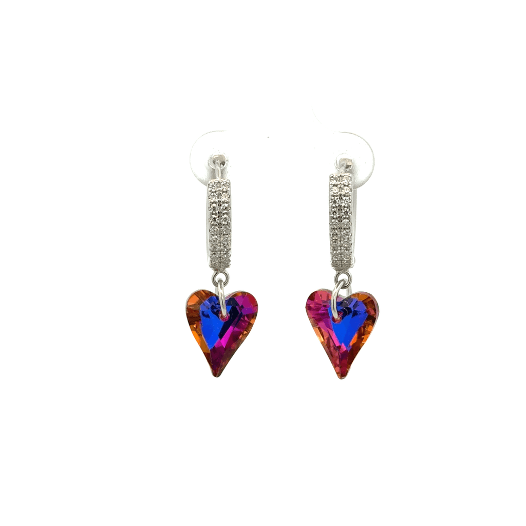 Heart Black Drops Baali Earring