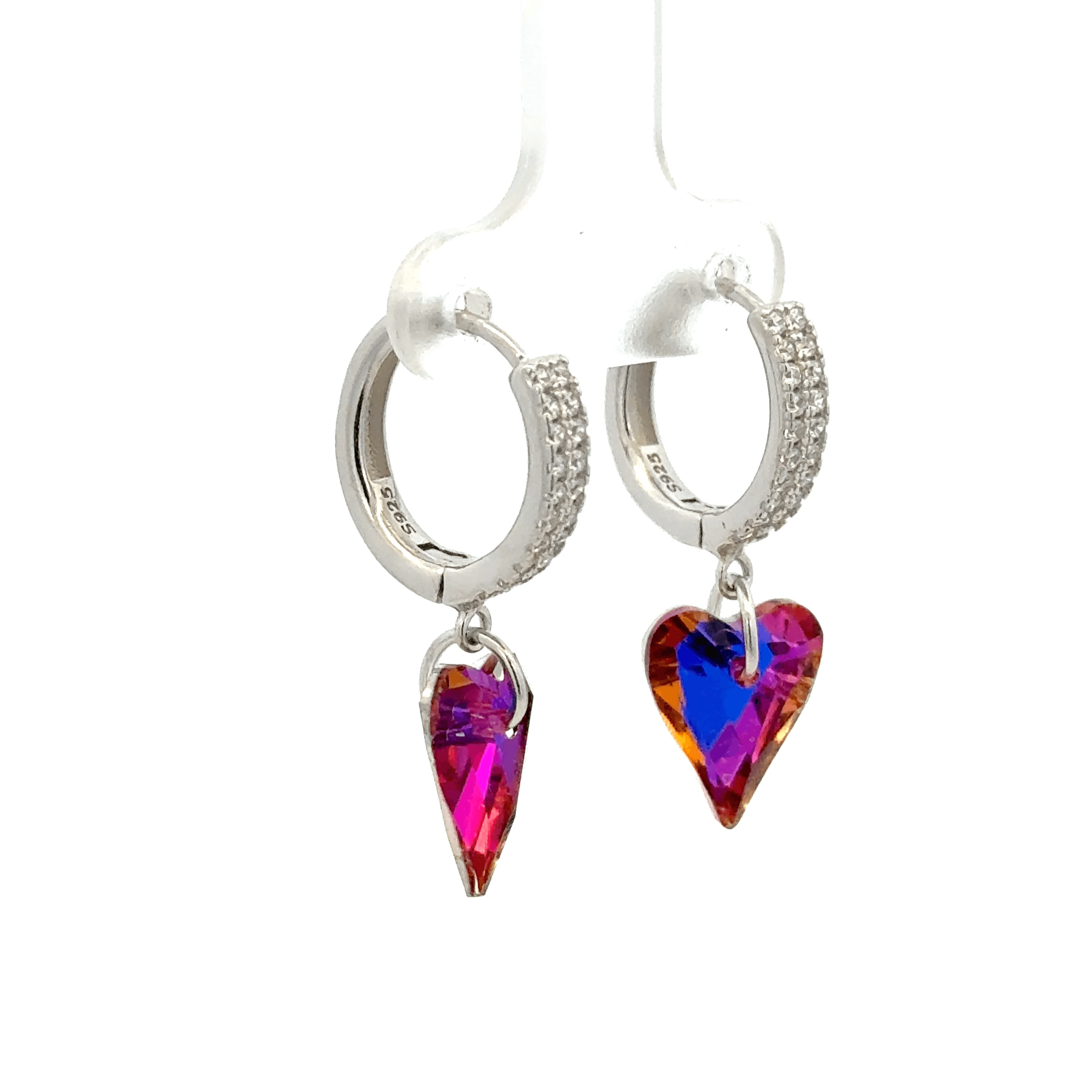 Heart Black Drops Baali Earring