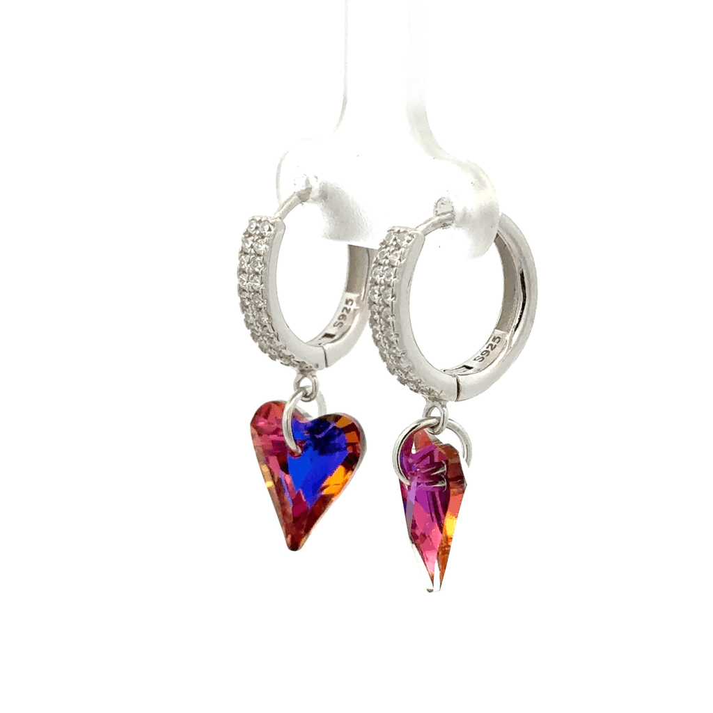 Heart Black Drops Baali Earring