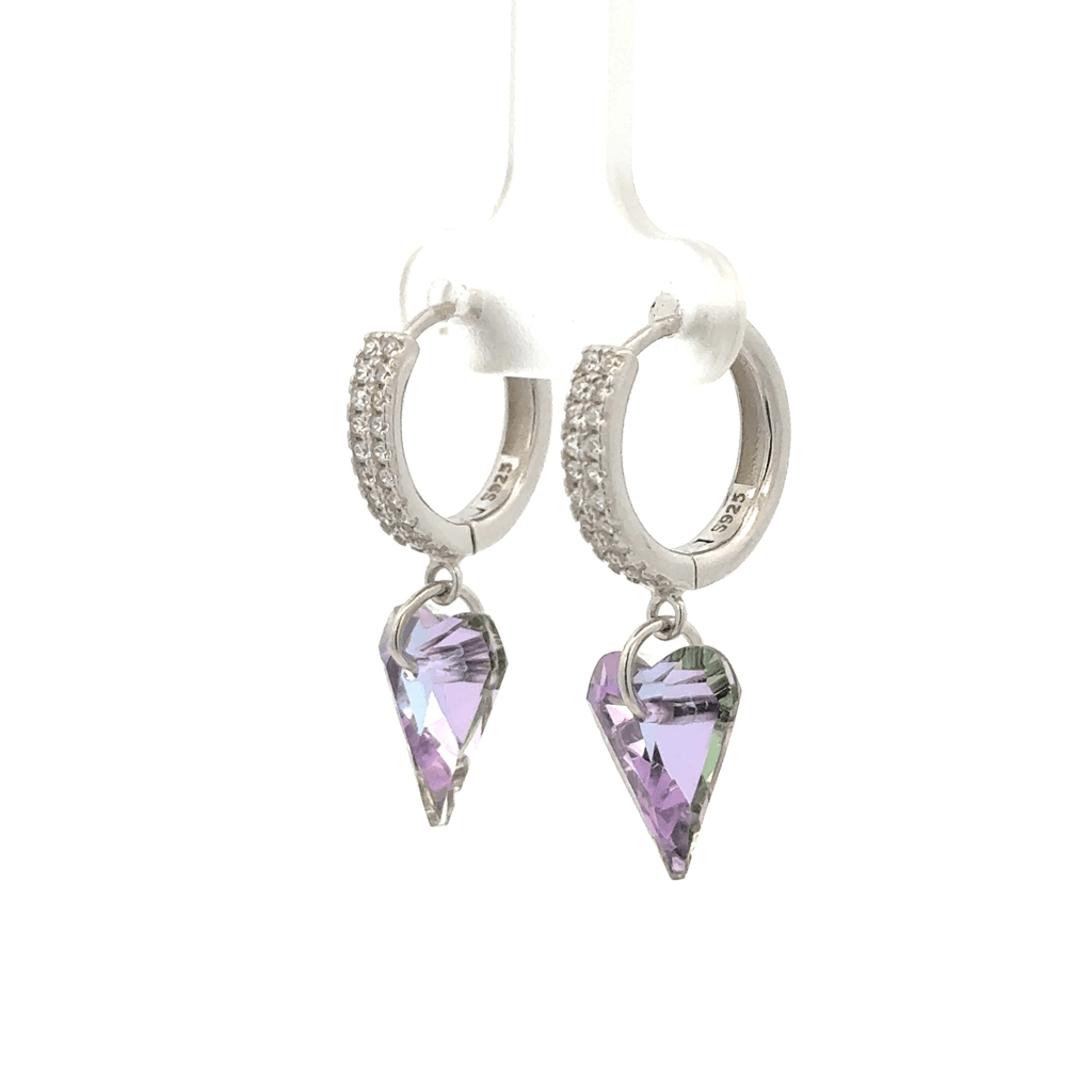 Heart Black Drops Baali Earring