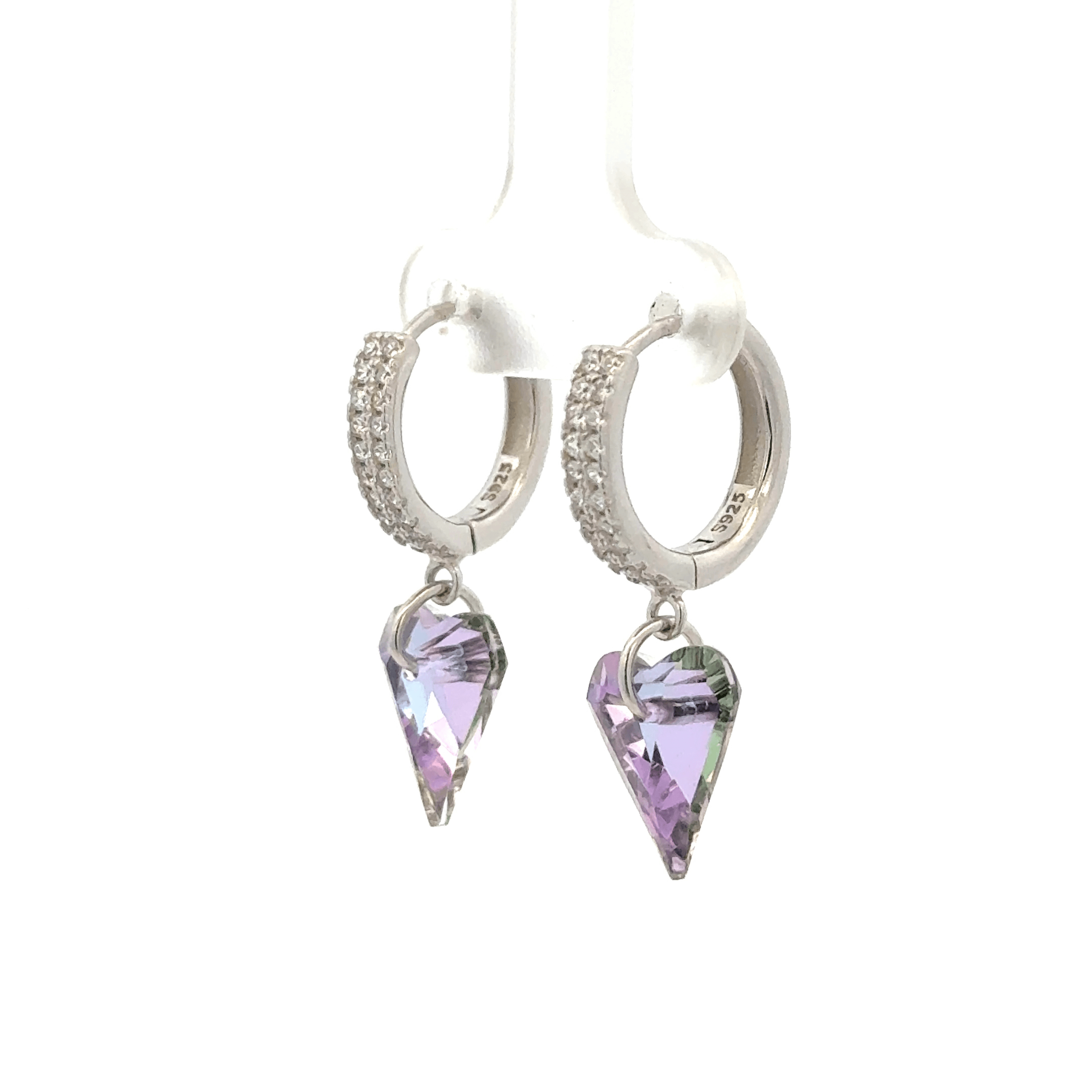 Heart Black Drops Baali Earring