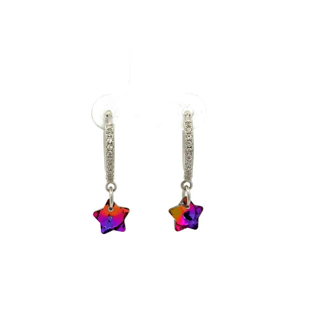 Star Black Drops Baali Earring