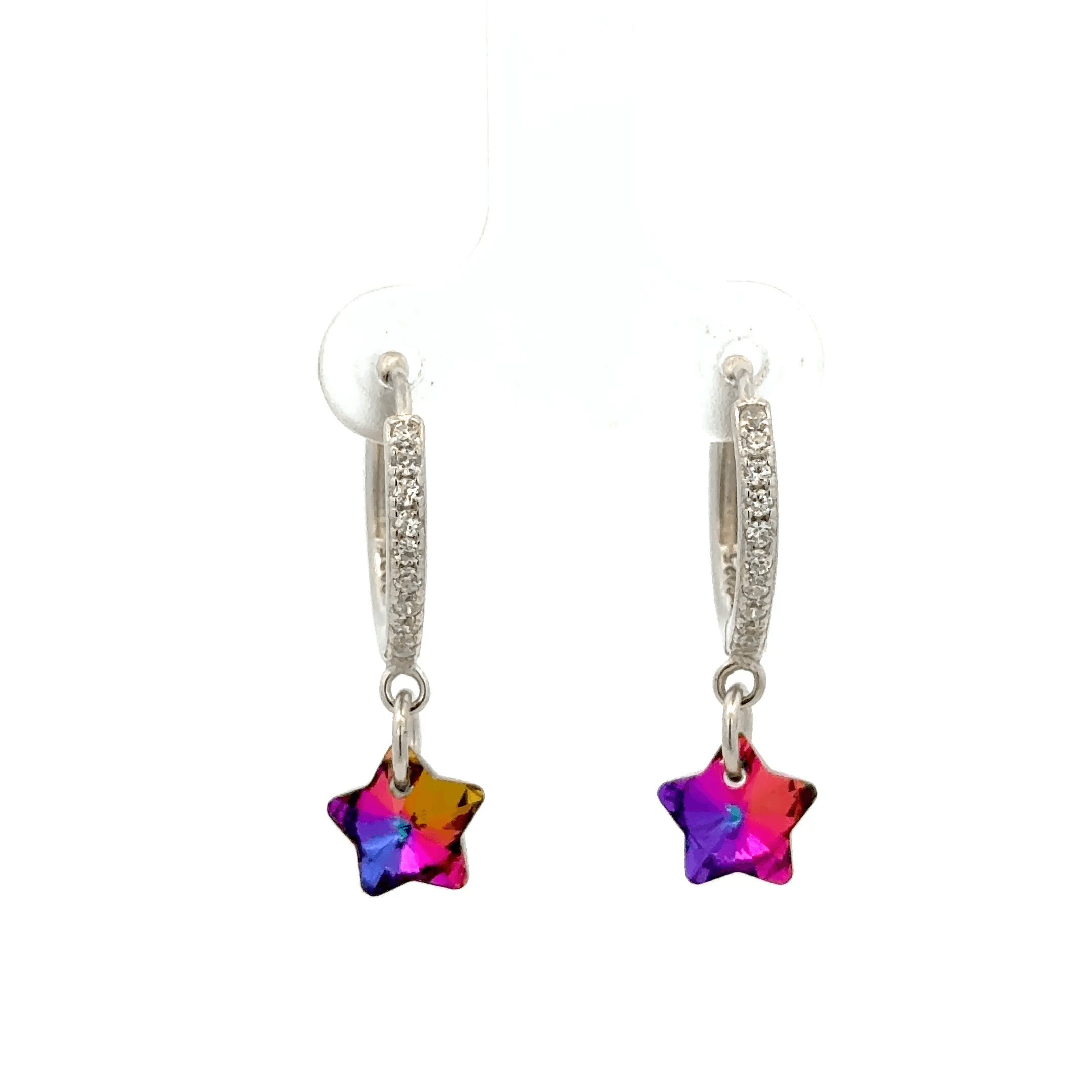 Star Black Drops Baali Earring