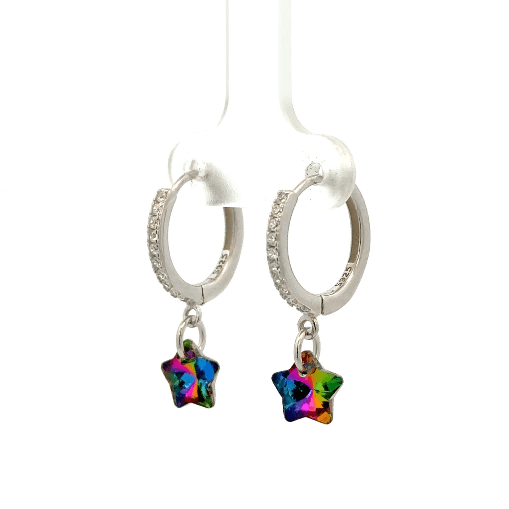 Star Black Drops Baali Earring