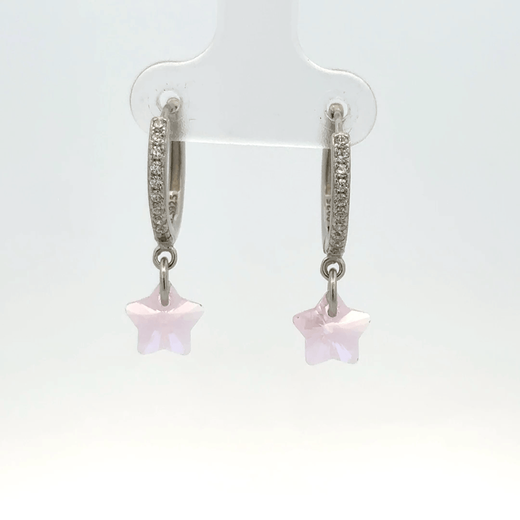 Star White Drops Baali Earring