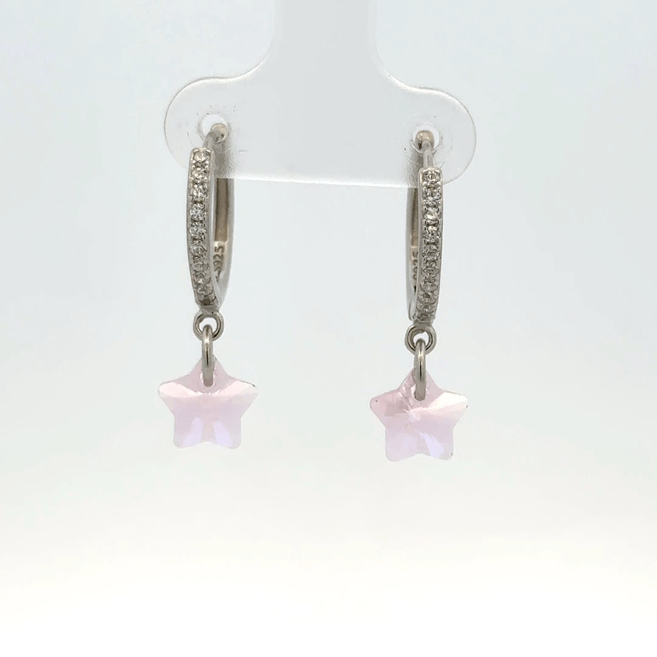 Star White Drops Baali Earring