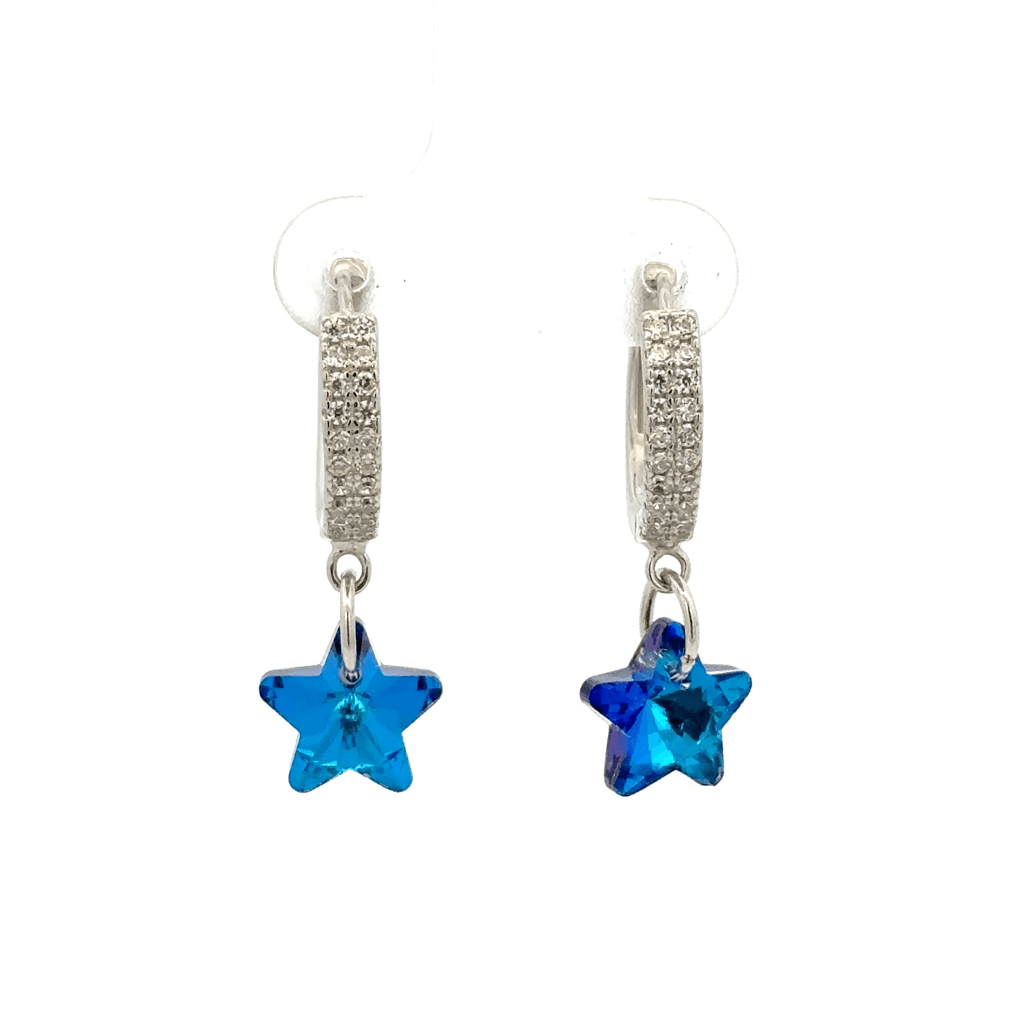 Star Blue Drops Baali Earring