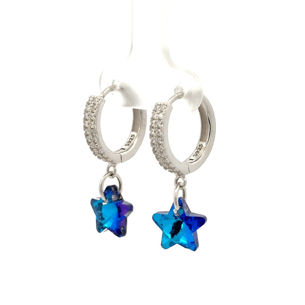 Star Blue Drops Baali Earring