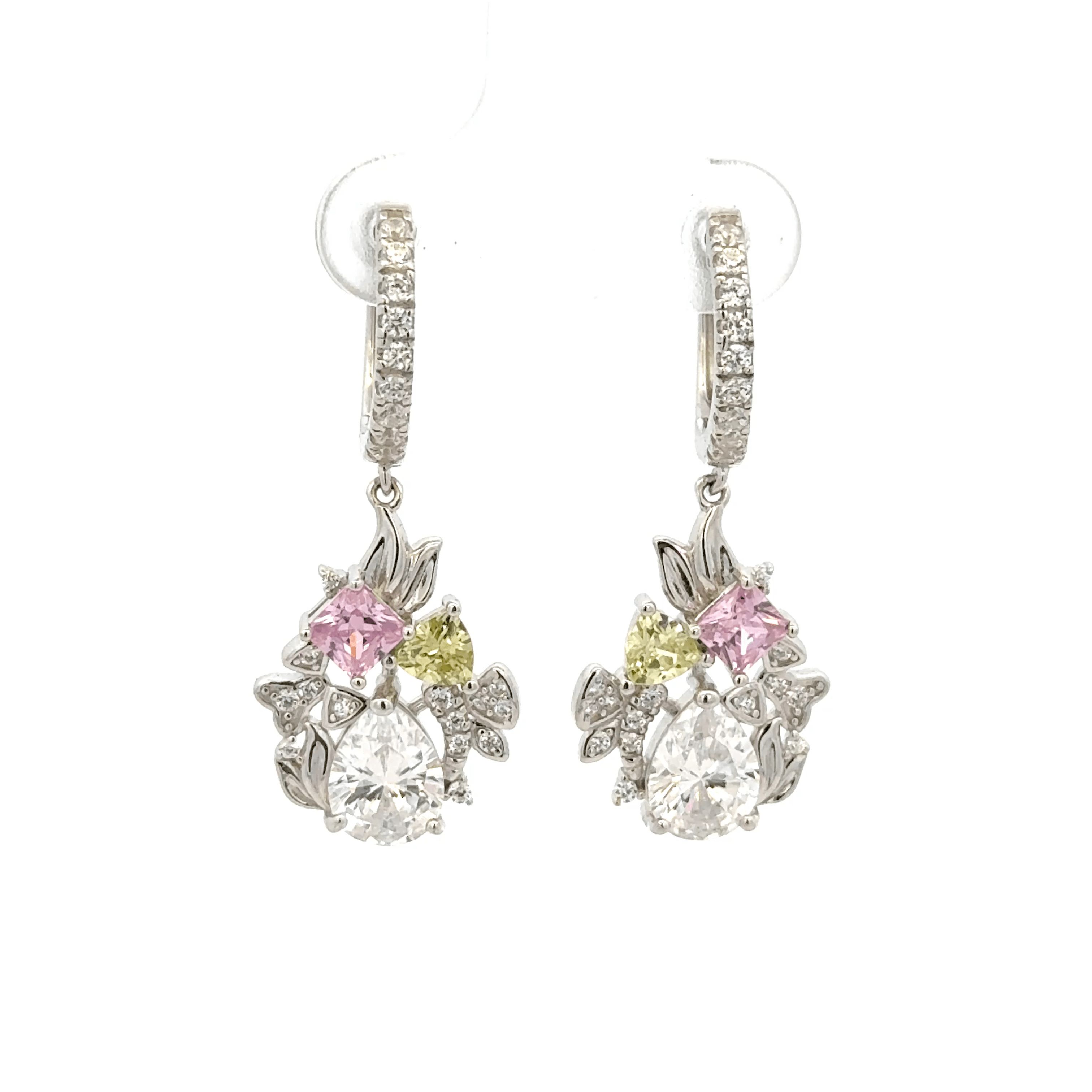 Flower Hoop Baali Earrings