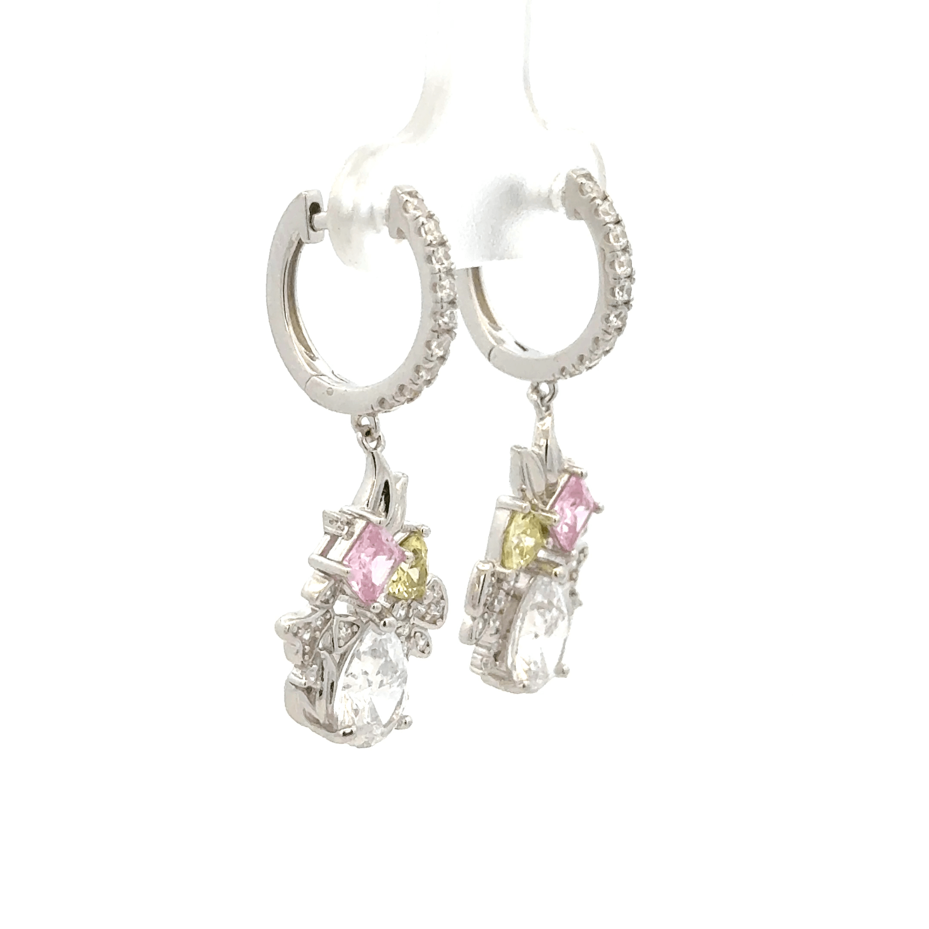 Flower Hoop Baali Earrings